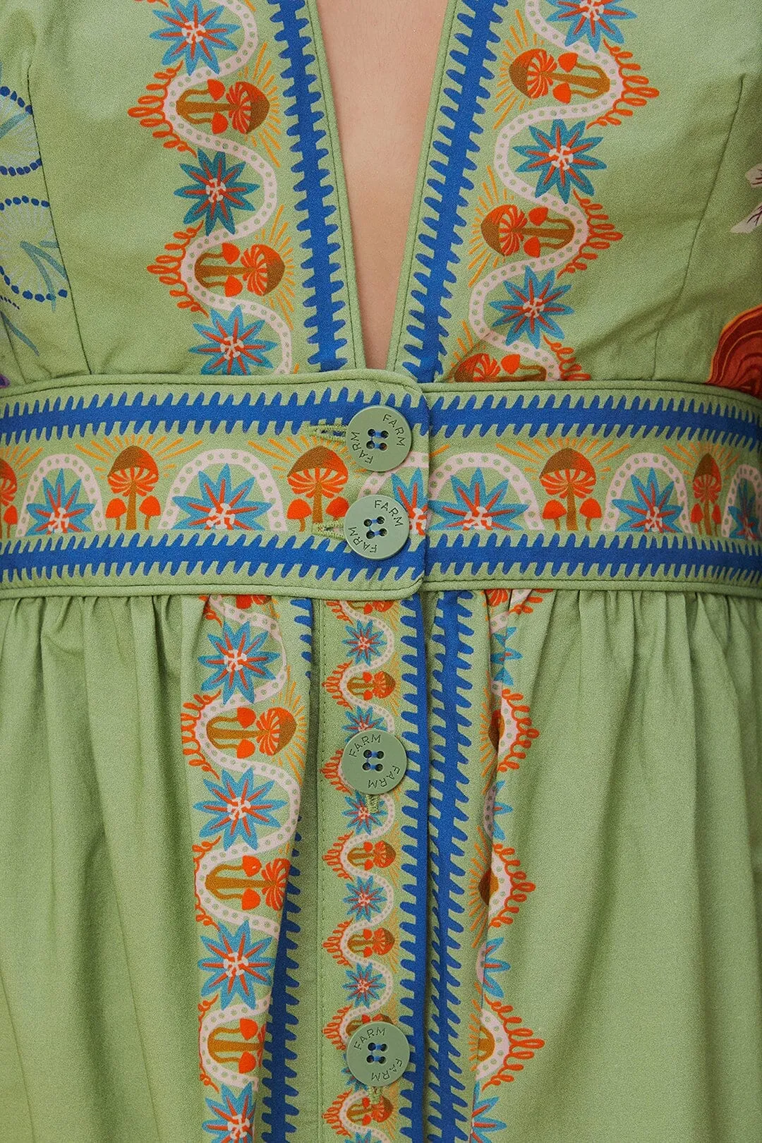 Stunning full-length outfit Soft Move Green Bright Yard Maxi Dress