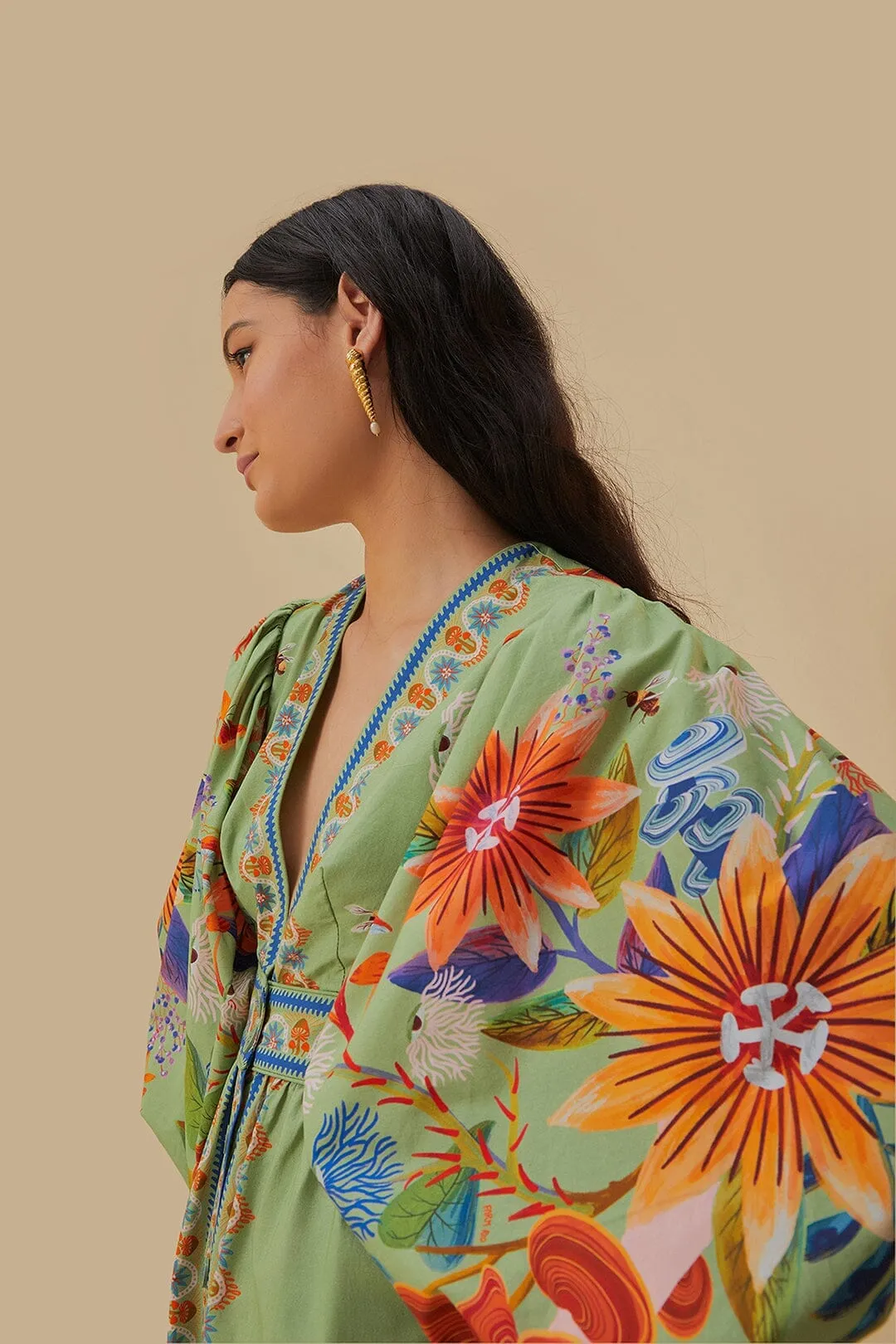 Green Bright Yard Maxi Dress Room Glow