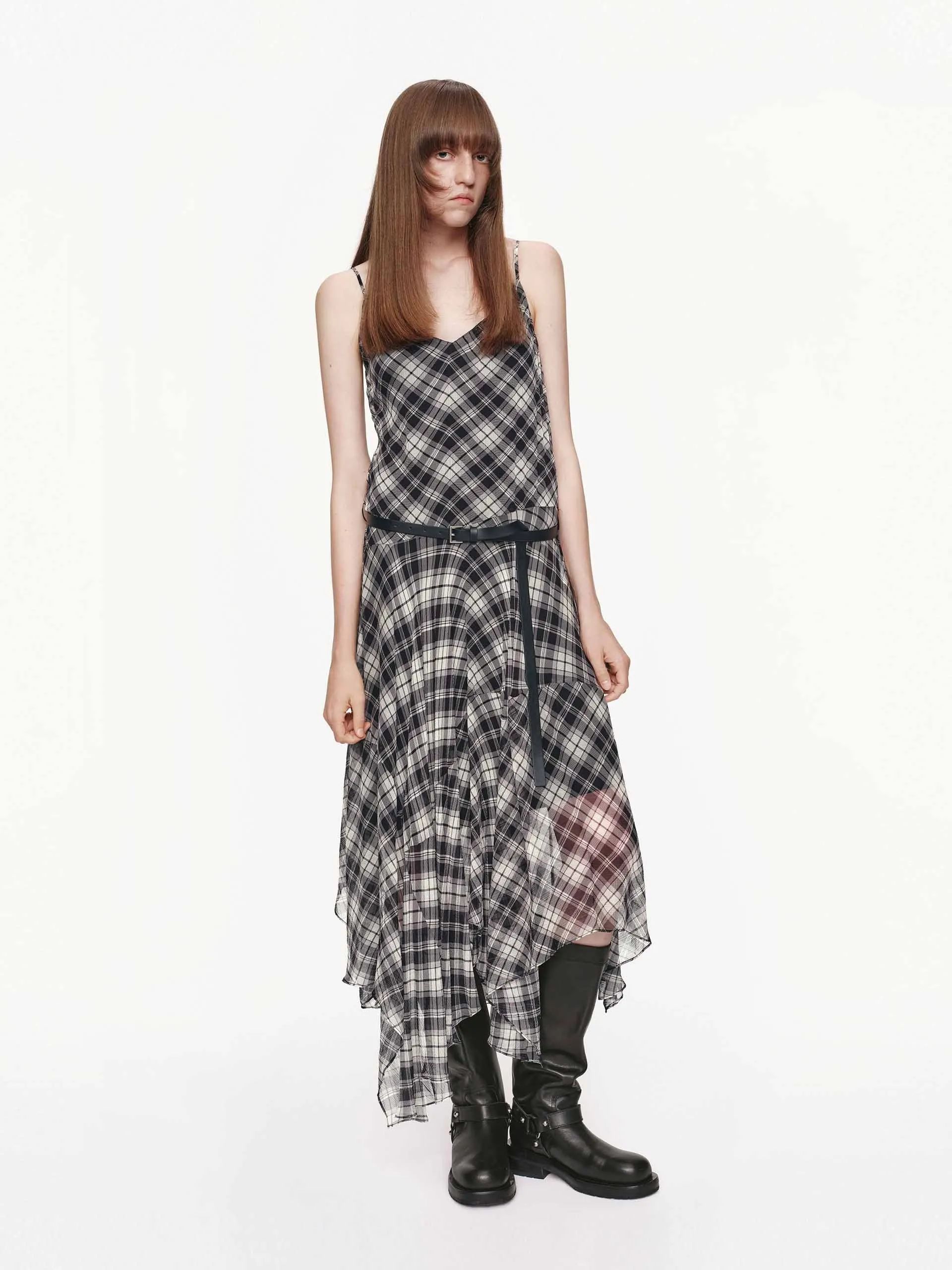 Asymmetrical Hem Cami Dress Street Chic Artistic Vibe