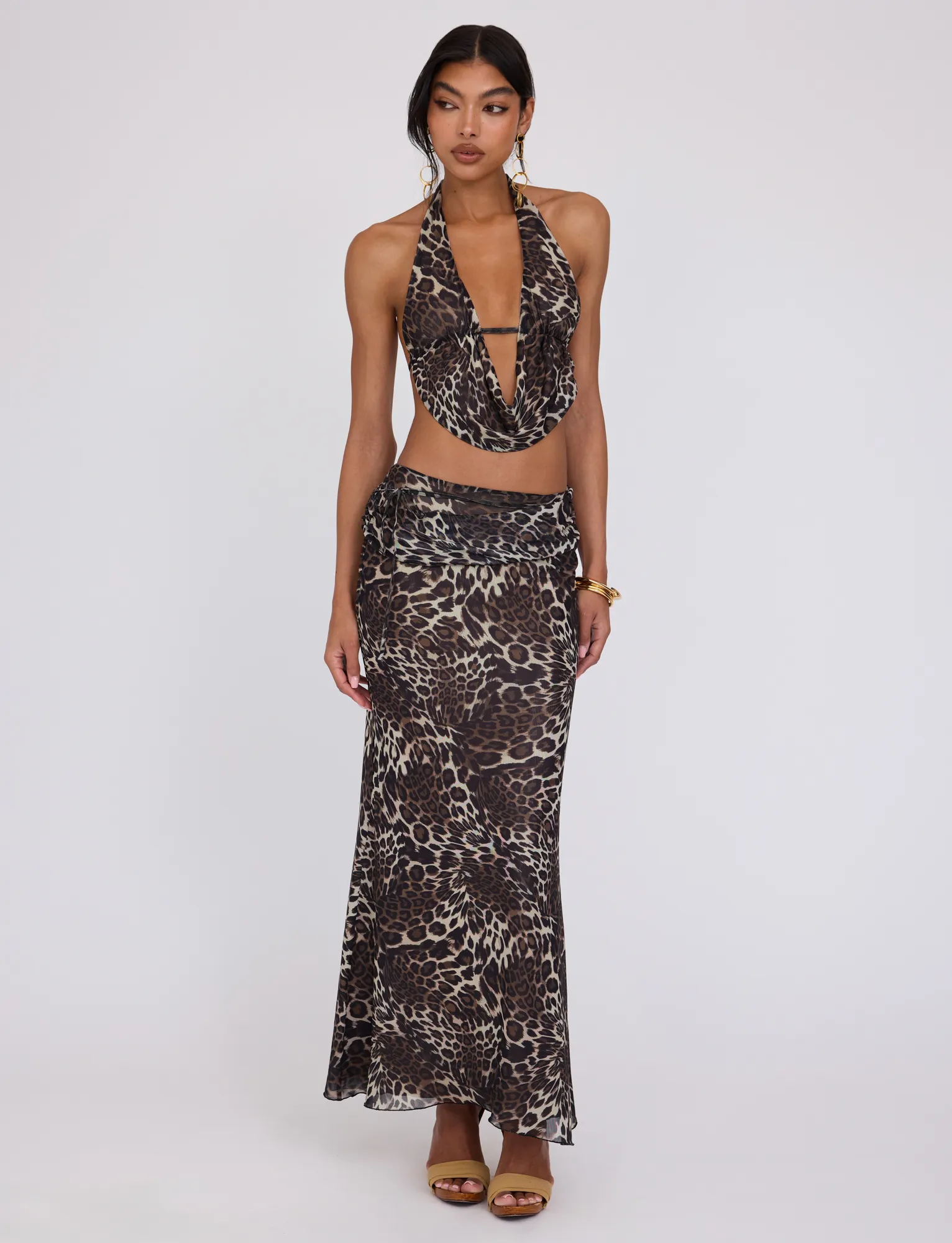 PEARL MAXI SKIRT - MULTI : LEOPARD Daily Wear Bold Cut