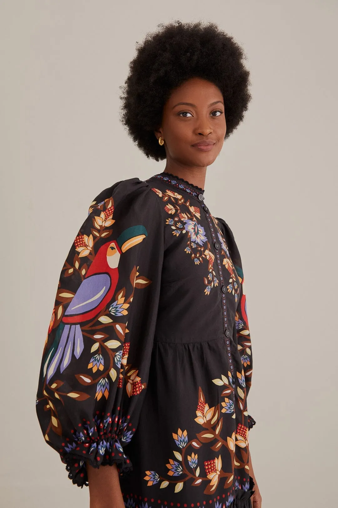 Black Winter Garden Long Sleeve Maxi Dress Timeless and classic maxi