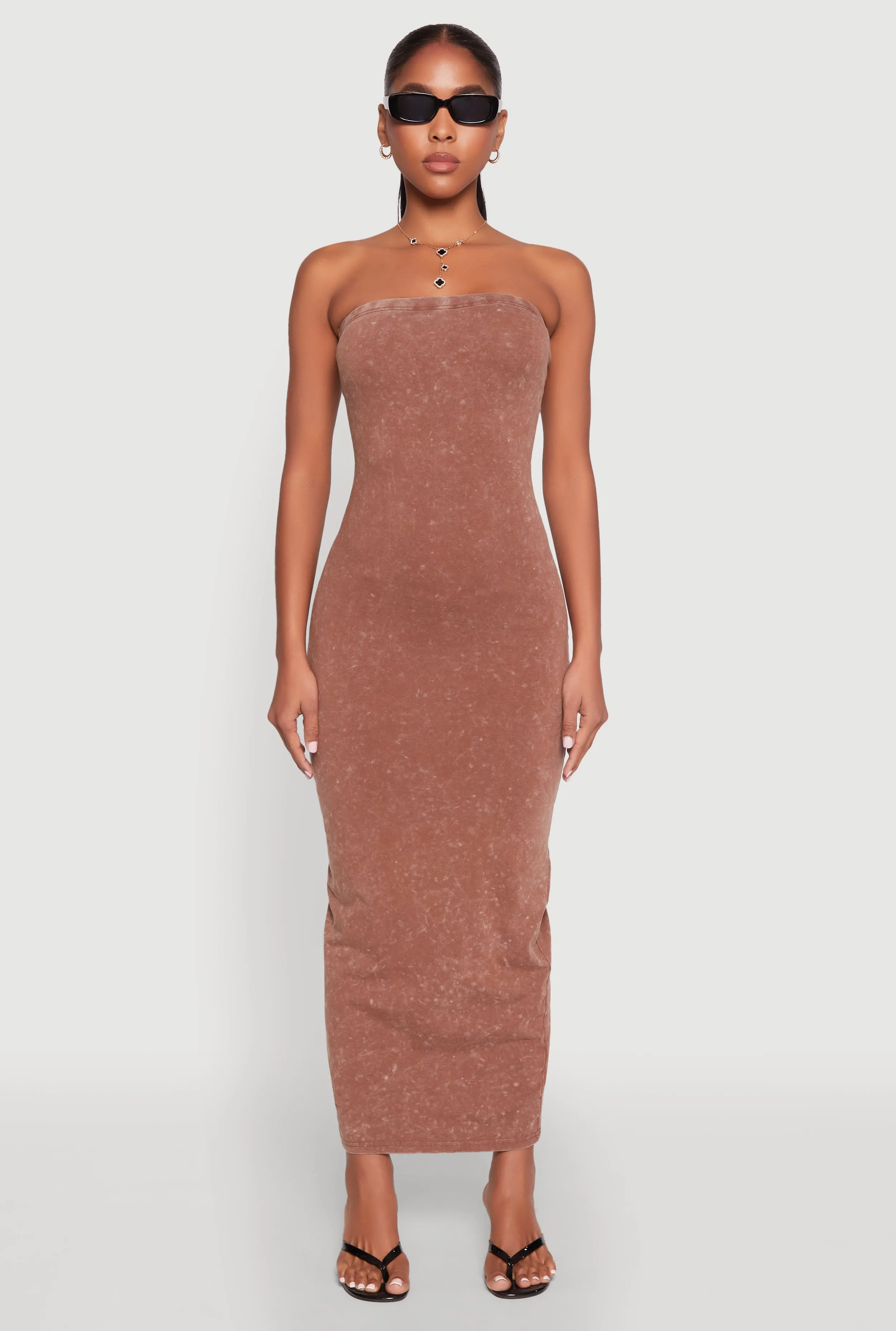 Glass Glow Daisy Mineral Wash Maxi Tube Dress