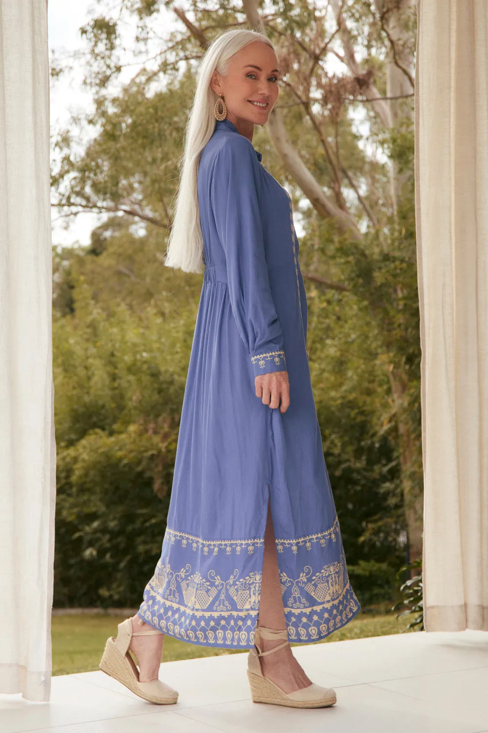 Gracie Shirt Dress in Breeze Golden Hour