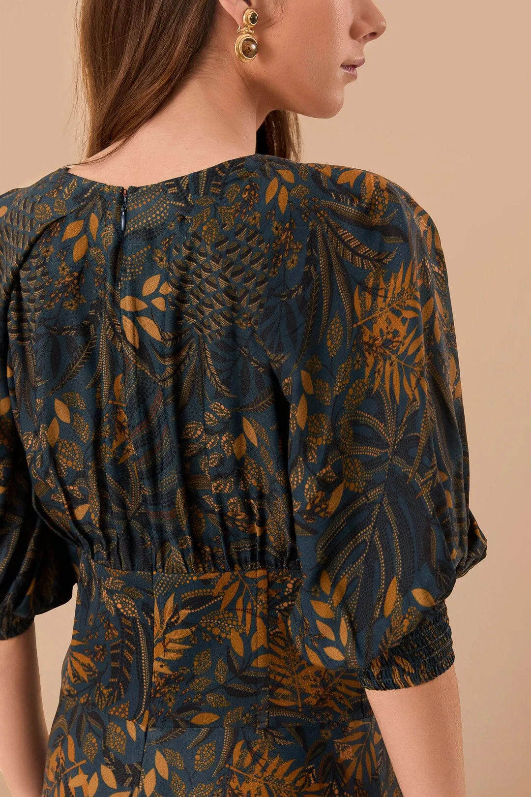 Teal Dotted Forest LENZING? ECOVERO? Viscose Maxi Dress Ideal for both warm and cool weather this dress is a year-round wardrobe staple