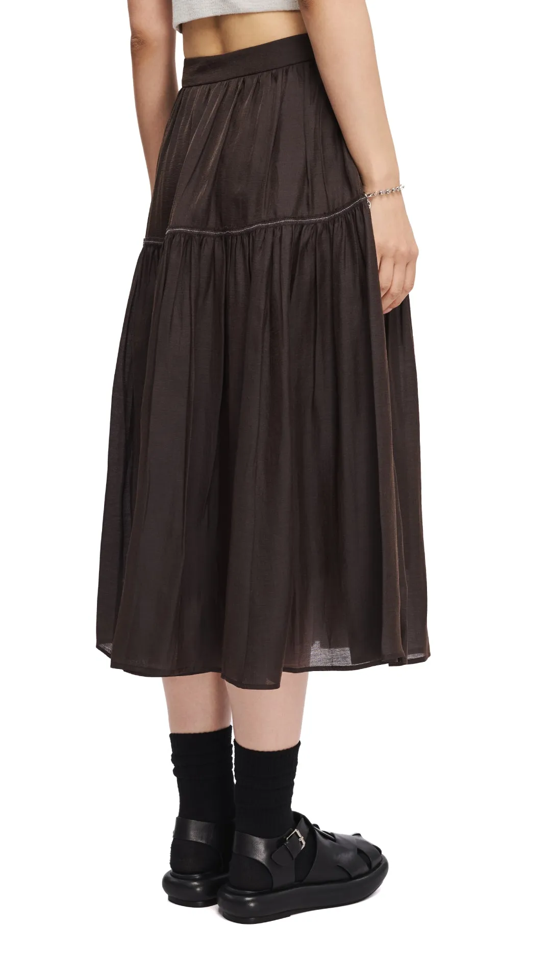 See-Through Gypsy Skirt Twist Knot Details Outfit Ideas