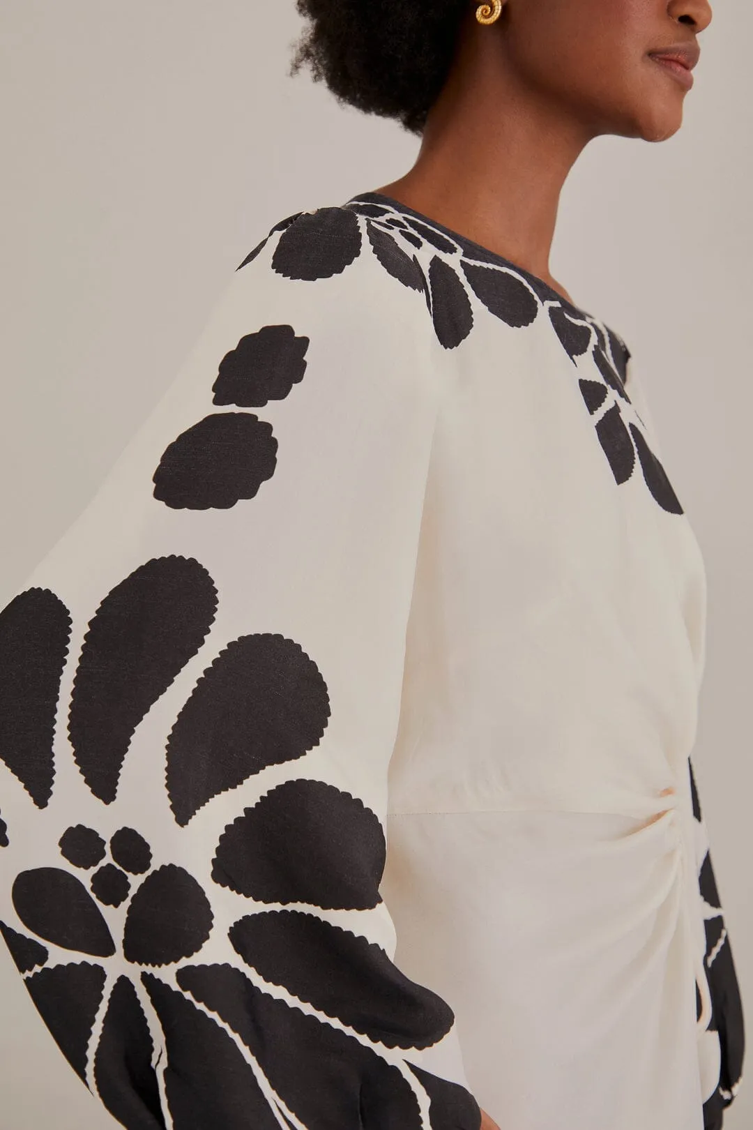 Heat Proof Black Palermo Cut Out  Lenzing? Ecovero? Viscose Maxi Dress
