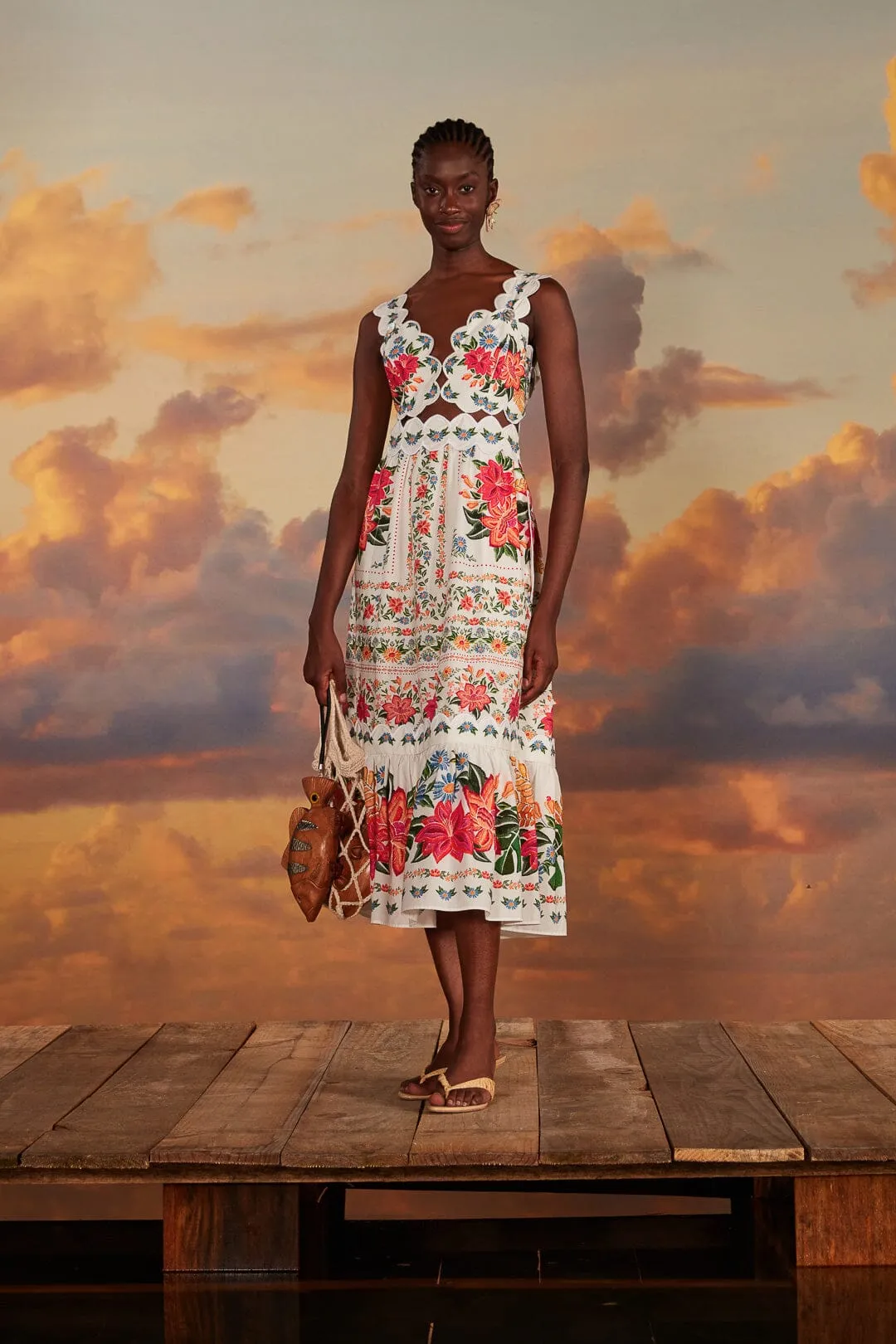 Bride Maid Off-White Bloom Garden Maxi Dress