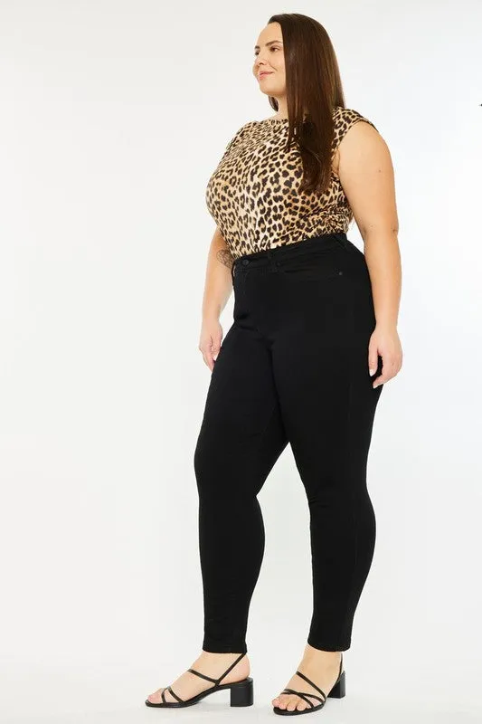 Quick Wear Myth Glow Kan Can Curvy Black Skinny Jean
