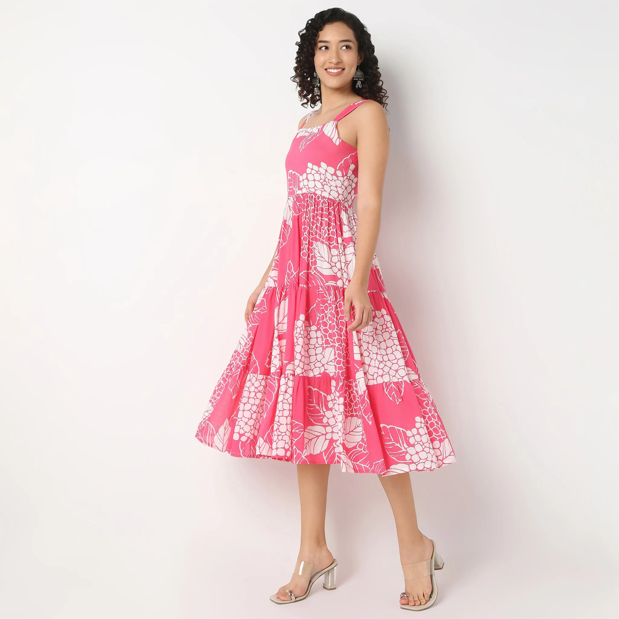 Fashion Core Morning Ease Strappy Tiered Dress