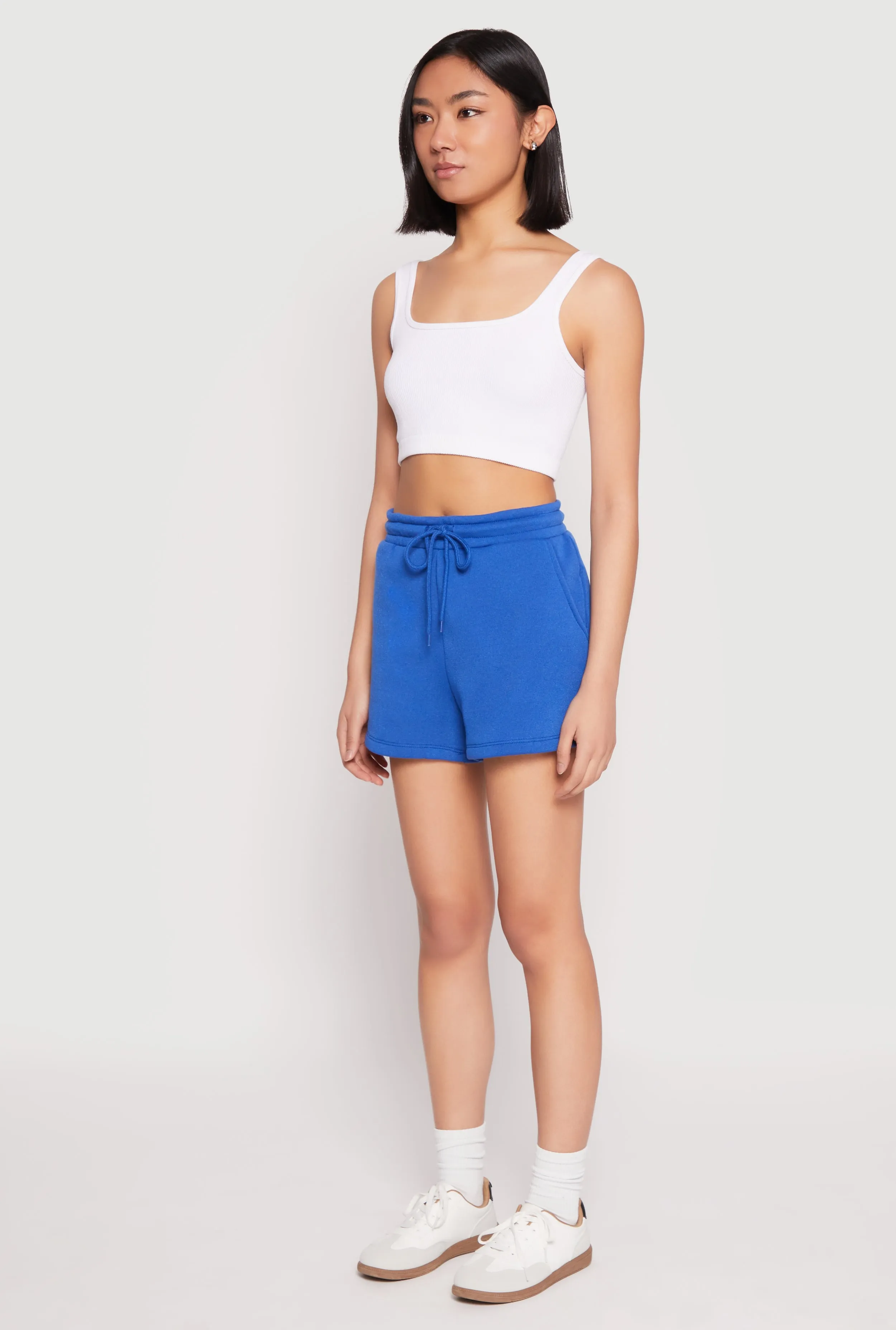 prom night Tailored Design High Waist Drawstring Sweatshorts