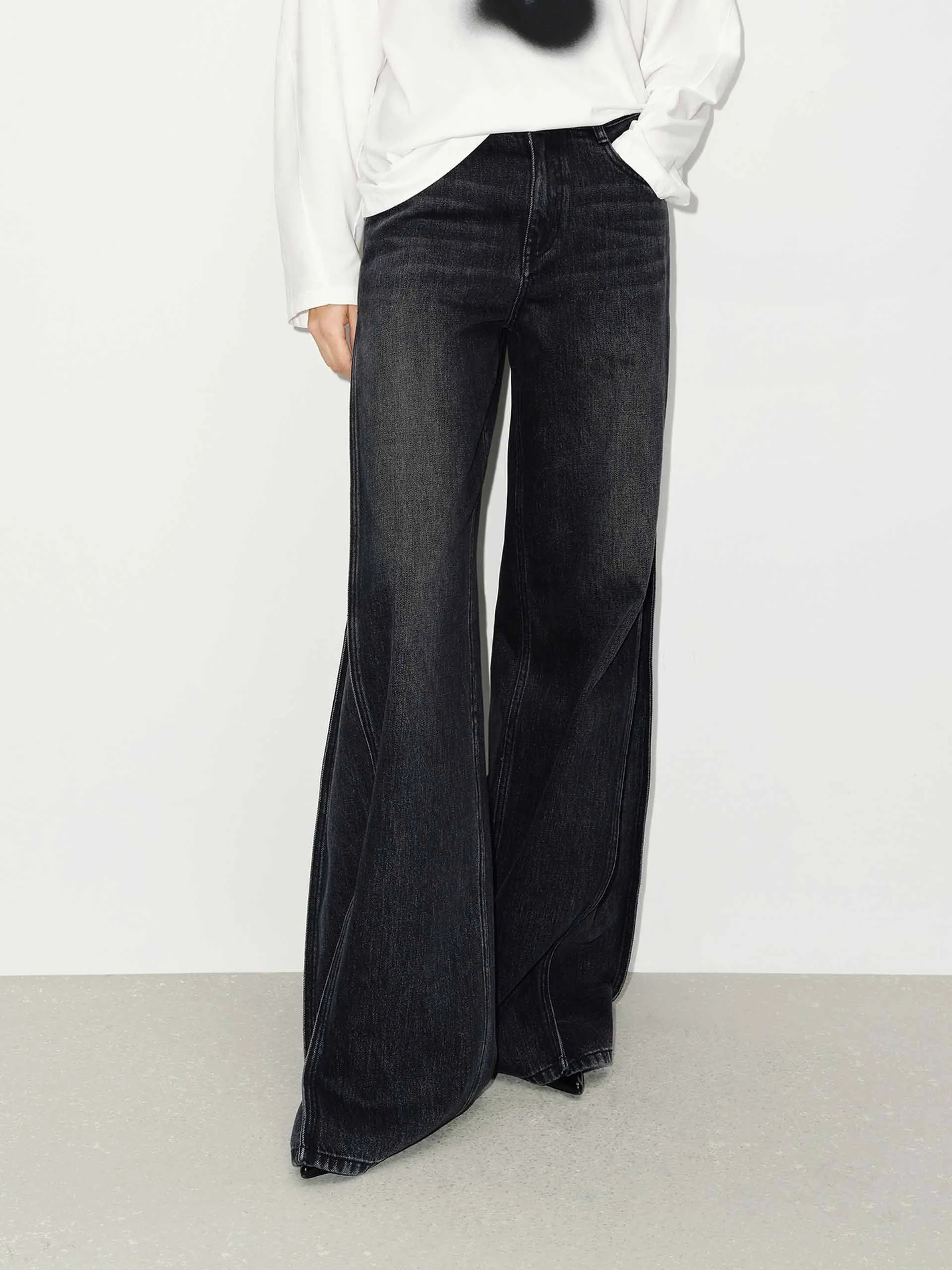 Sunny Vibes Vibrant Relaxed Style Vintage Cotton Flare Jeans