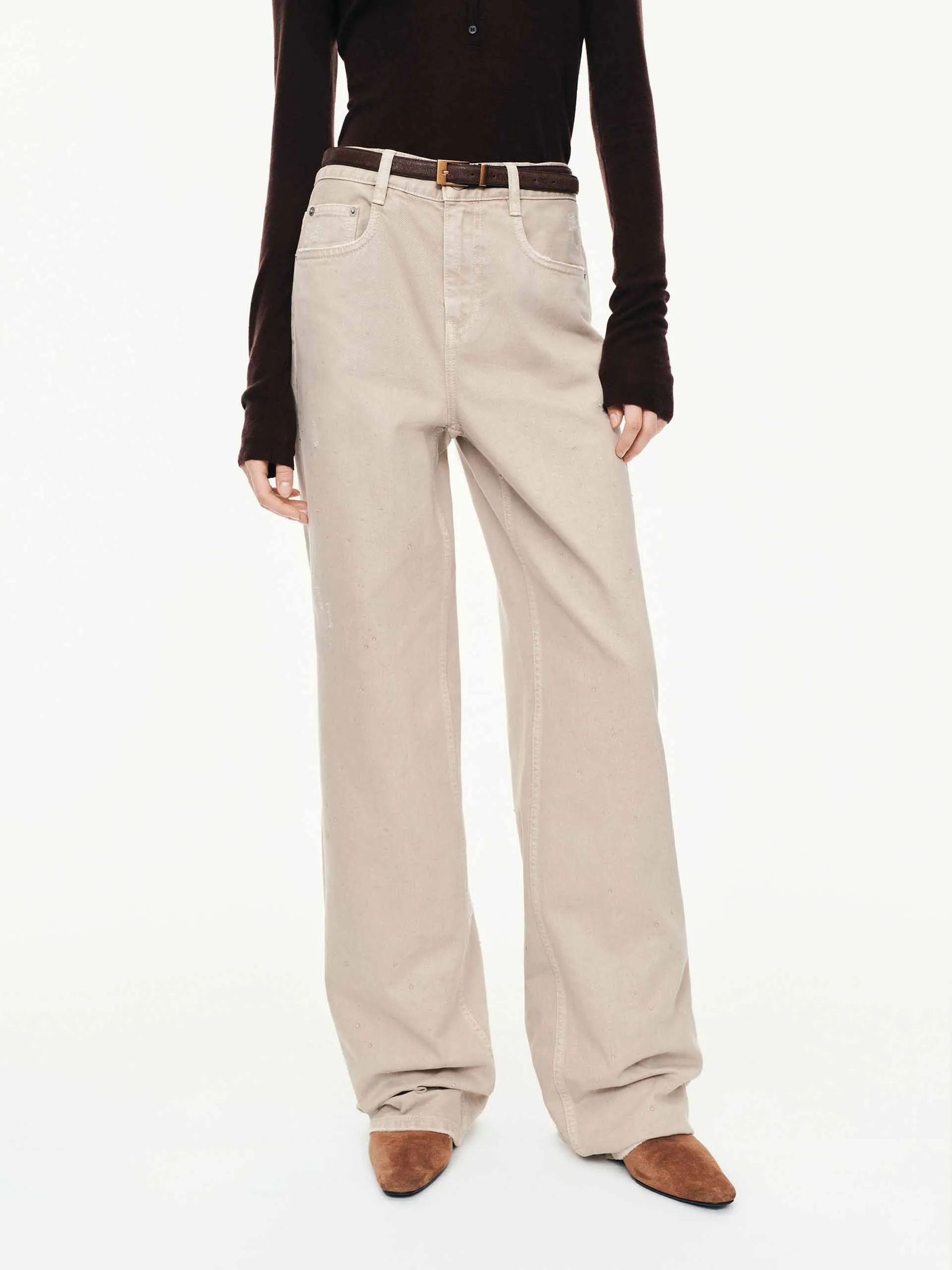 Cotton Hotfix Rhinestone Jeans Urban Explorer Trend Setter Everyday Basic