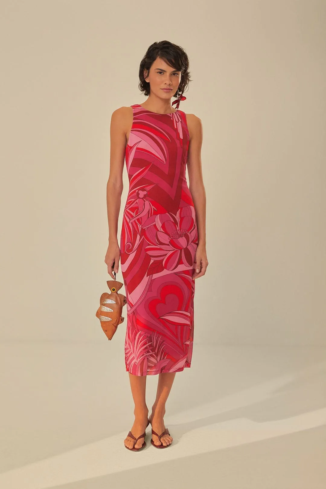 Red Endless Summer Tulle Midi Dress Modern Muse
