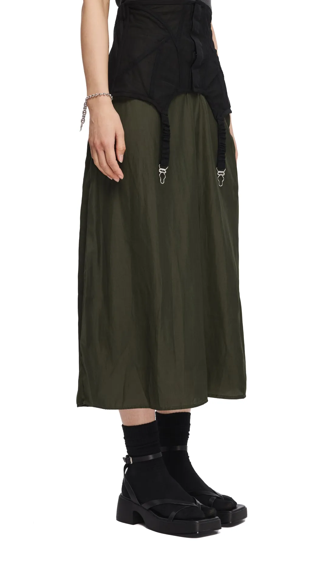 Fresh Vibe High Street Fashion 2 In 1 Corset Gather Skirt