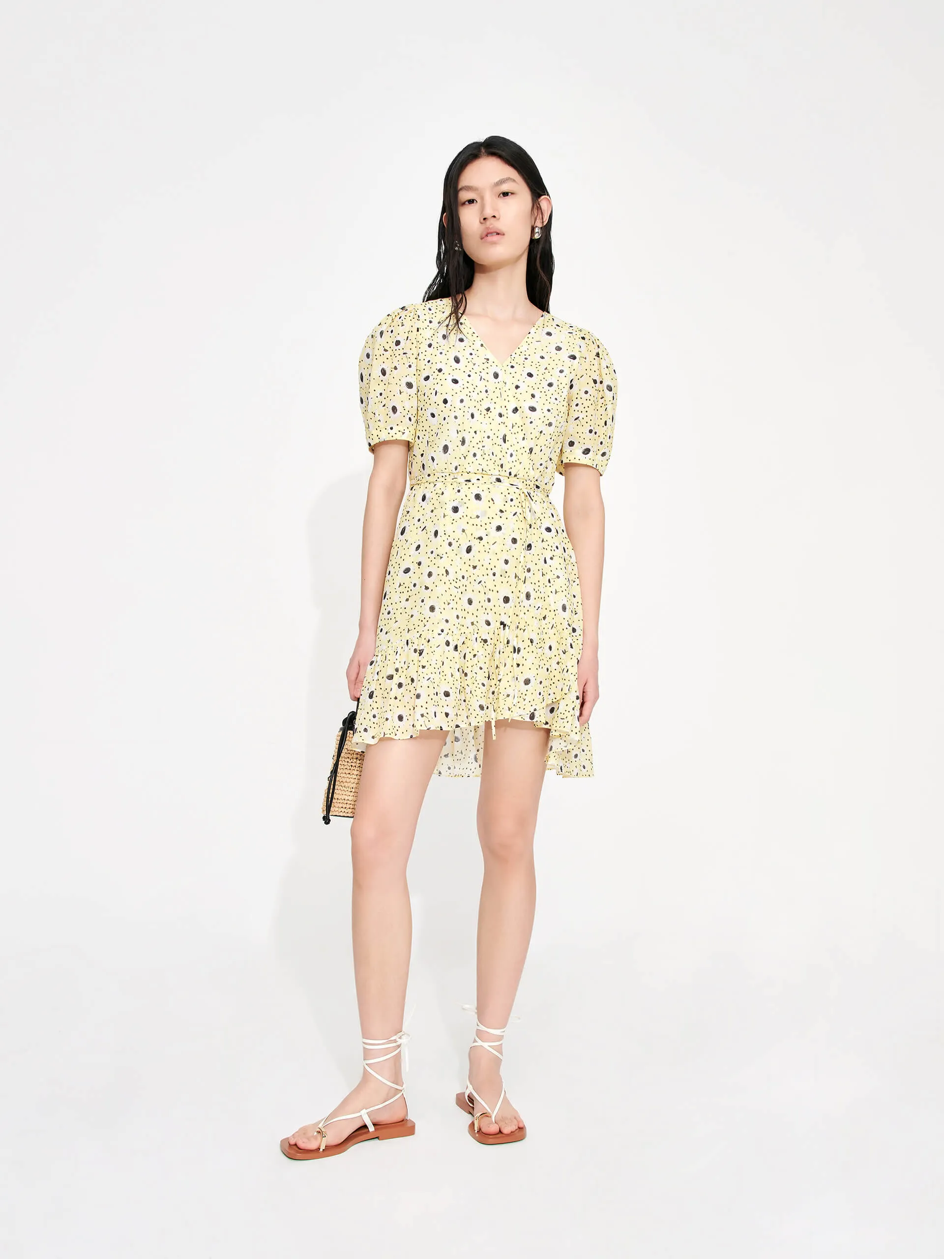 Relaxed Look Relaxed Contour Floral Print Wrap Dress