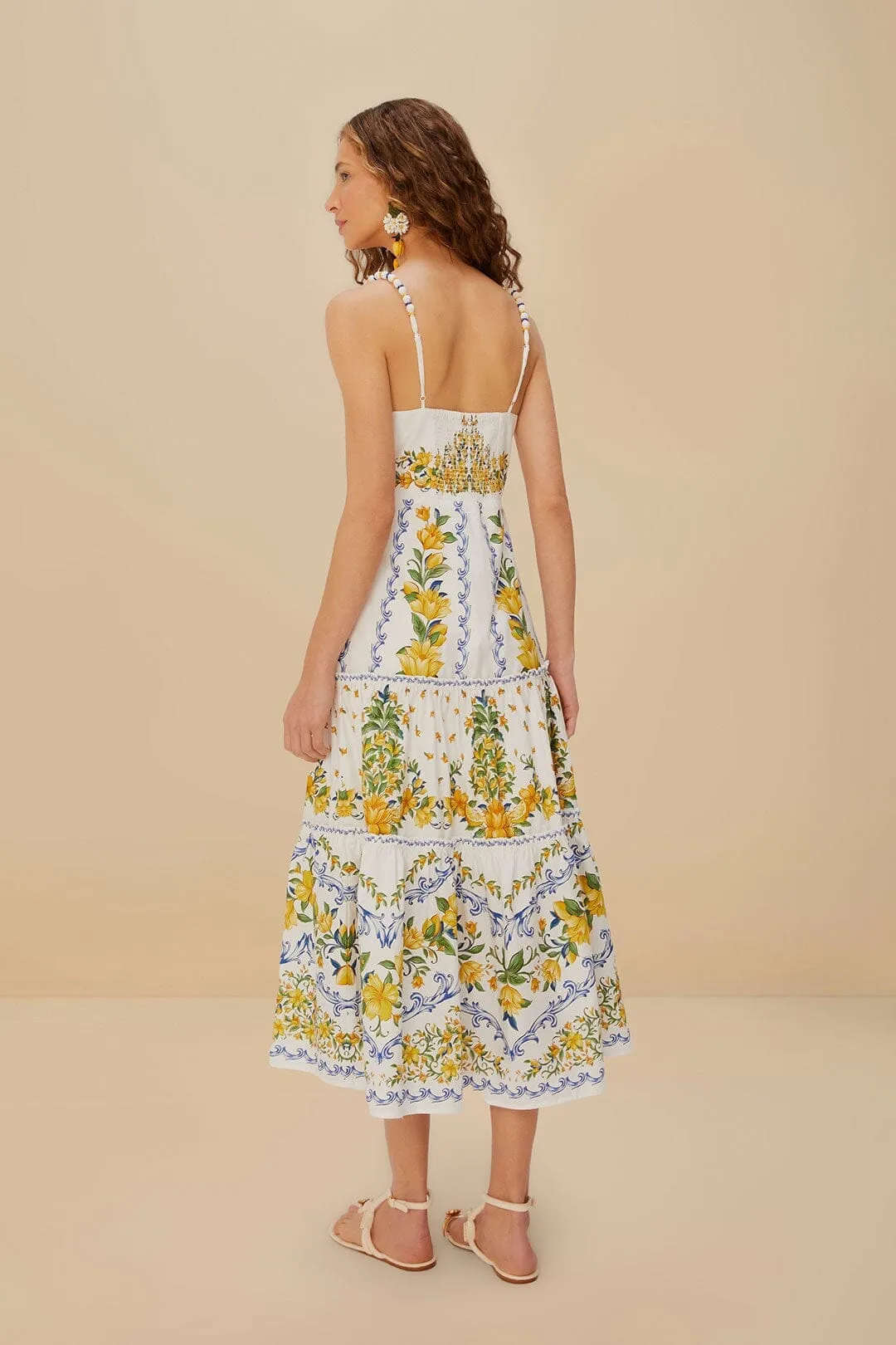 Off-White Sicily Organic Cotton Midi Dress Galaxy Glow