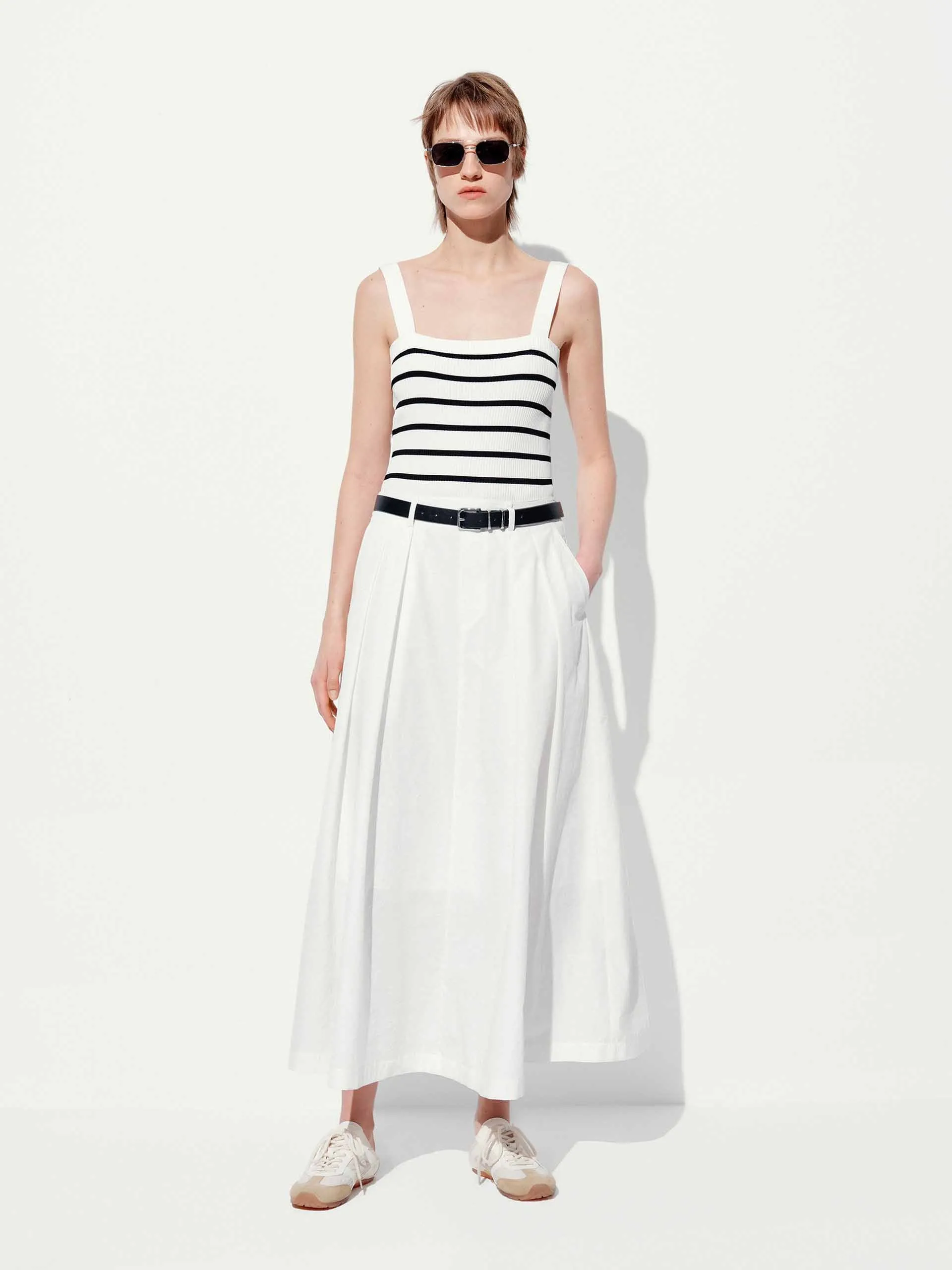 Rain Safe Contemporary Look Paneled Detail Tank Dress
