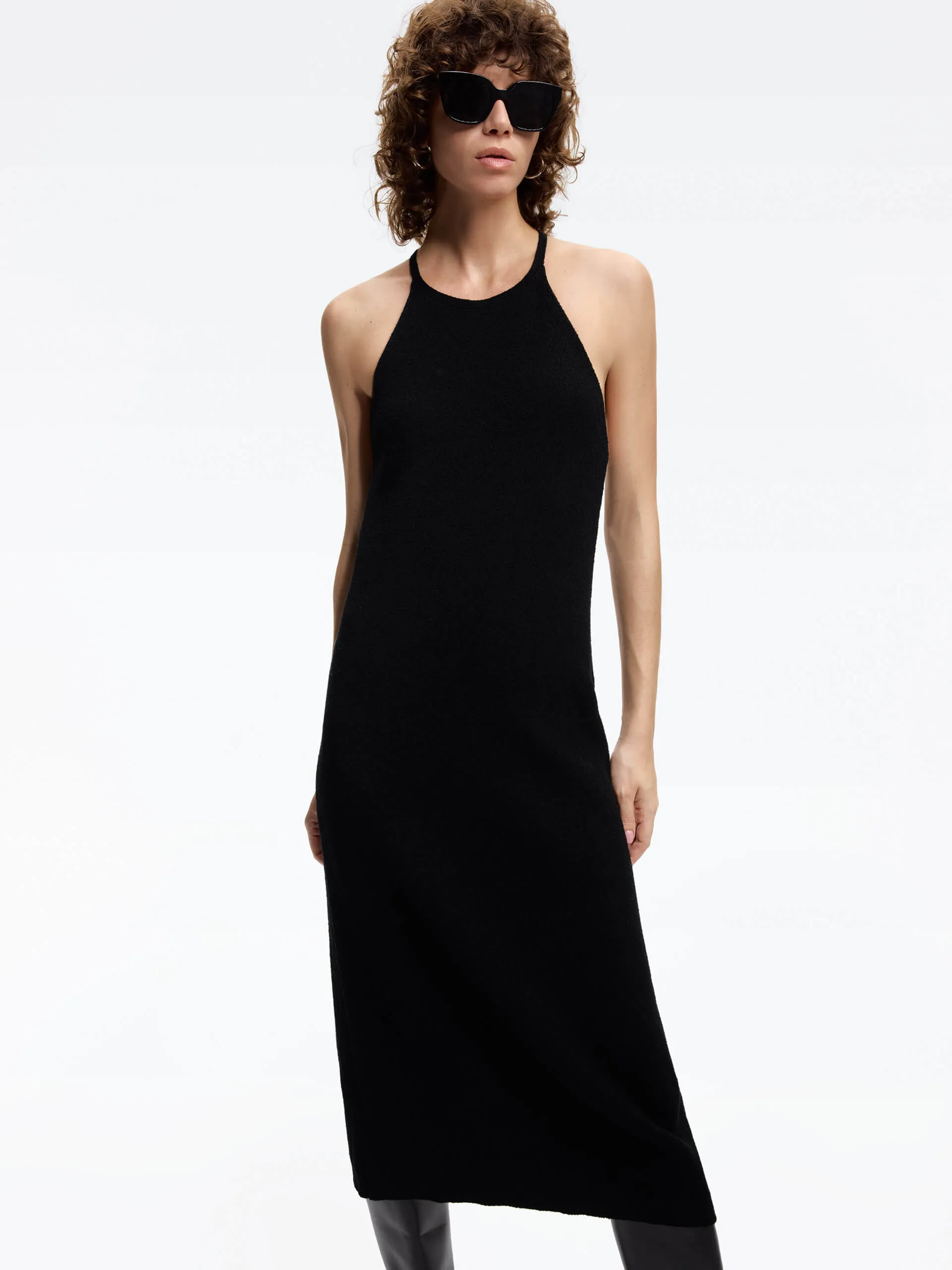 Casual Style Quick Ready Halterneck Chain Back Dress