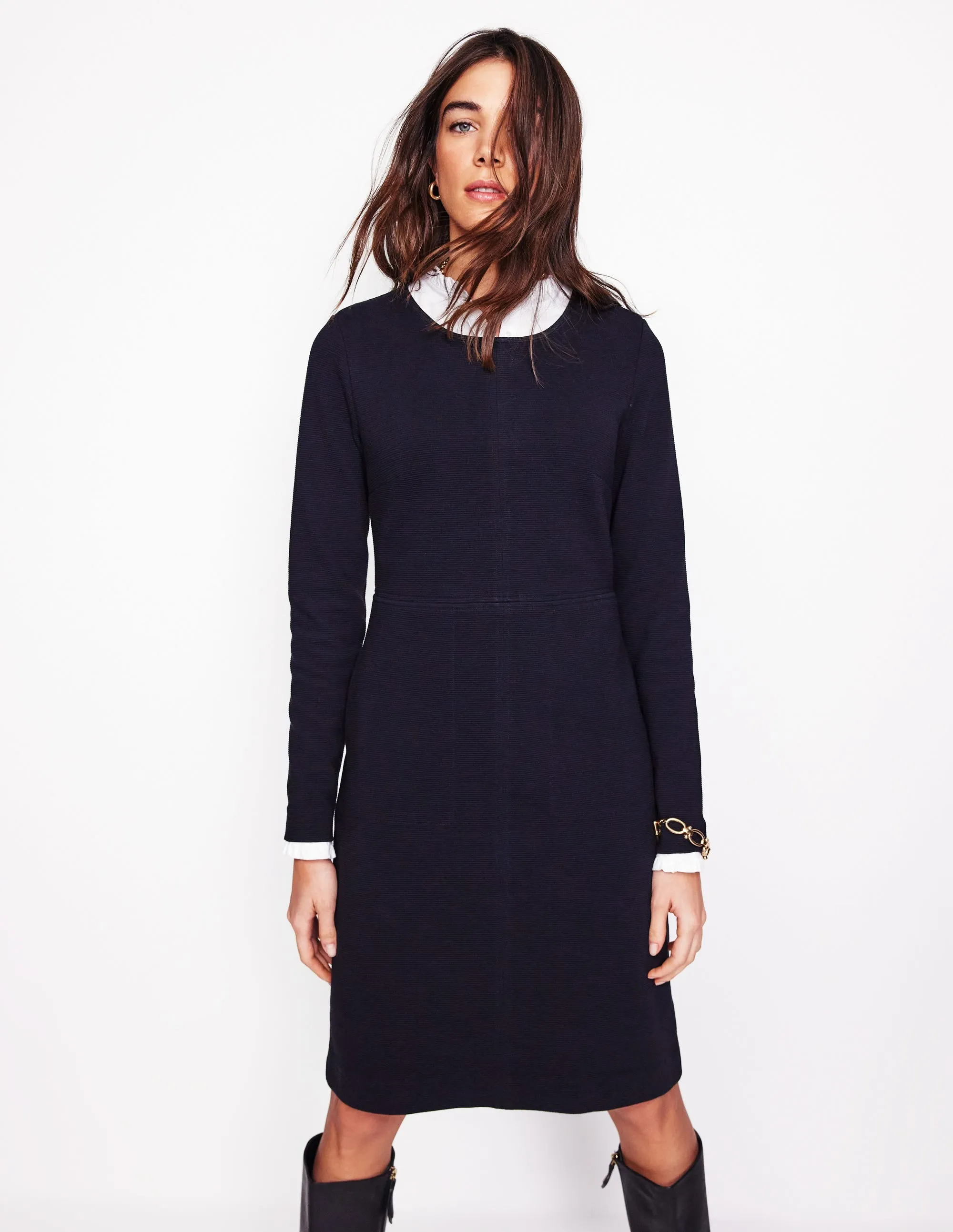 Cornelia Ottoman Dress-Black Weekend Comfort