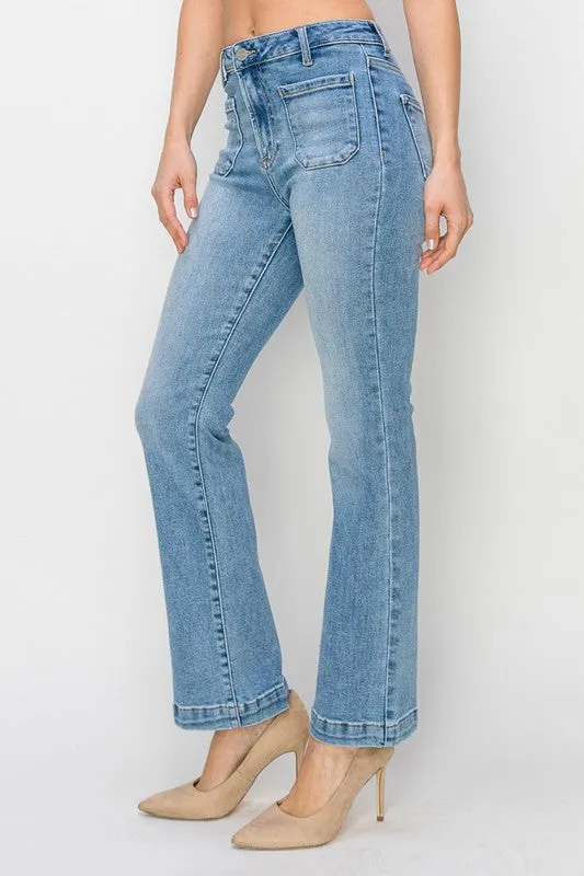 AntiPillingTechnology Risen Ankle Boot Cut Medium Wash Jean