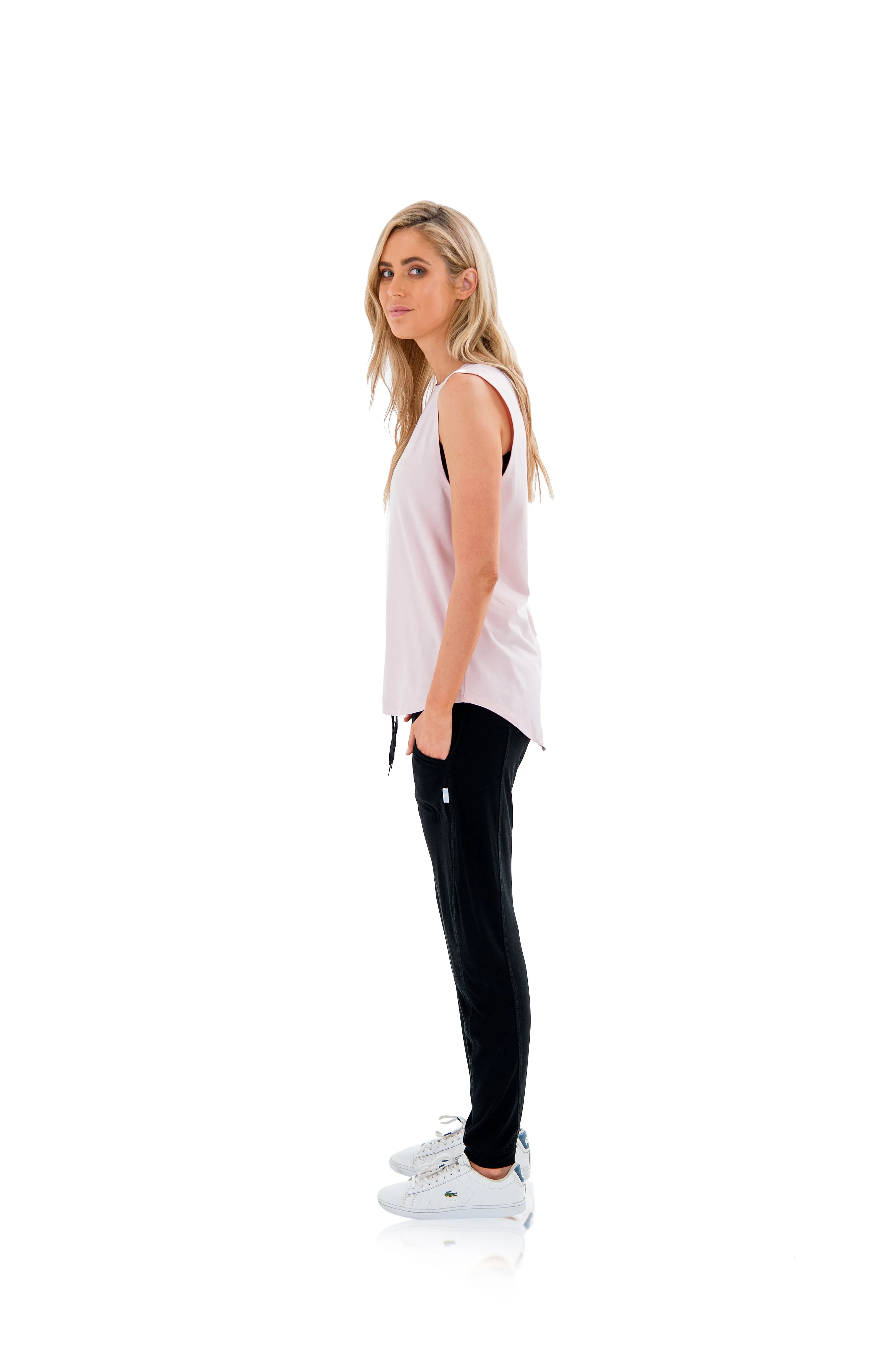 HARKNESS LUXE MUSCLE TEE - PINK Free Fit Intuitive