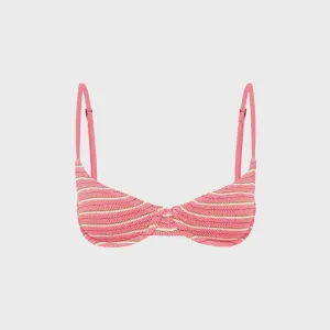 Bonded Seam Technology Quick Drainage Weave Bond Eye Gracie Balconette - Watermelon Stripe