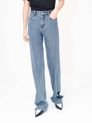 Everyday Outdoor Enthusiast Vibrant Office Wear Chill Outfit Date Night Straight Bowknot Details Jeans