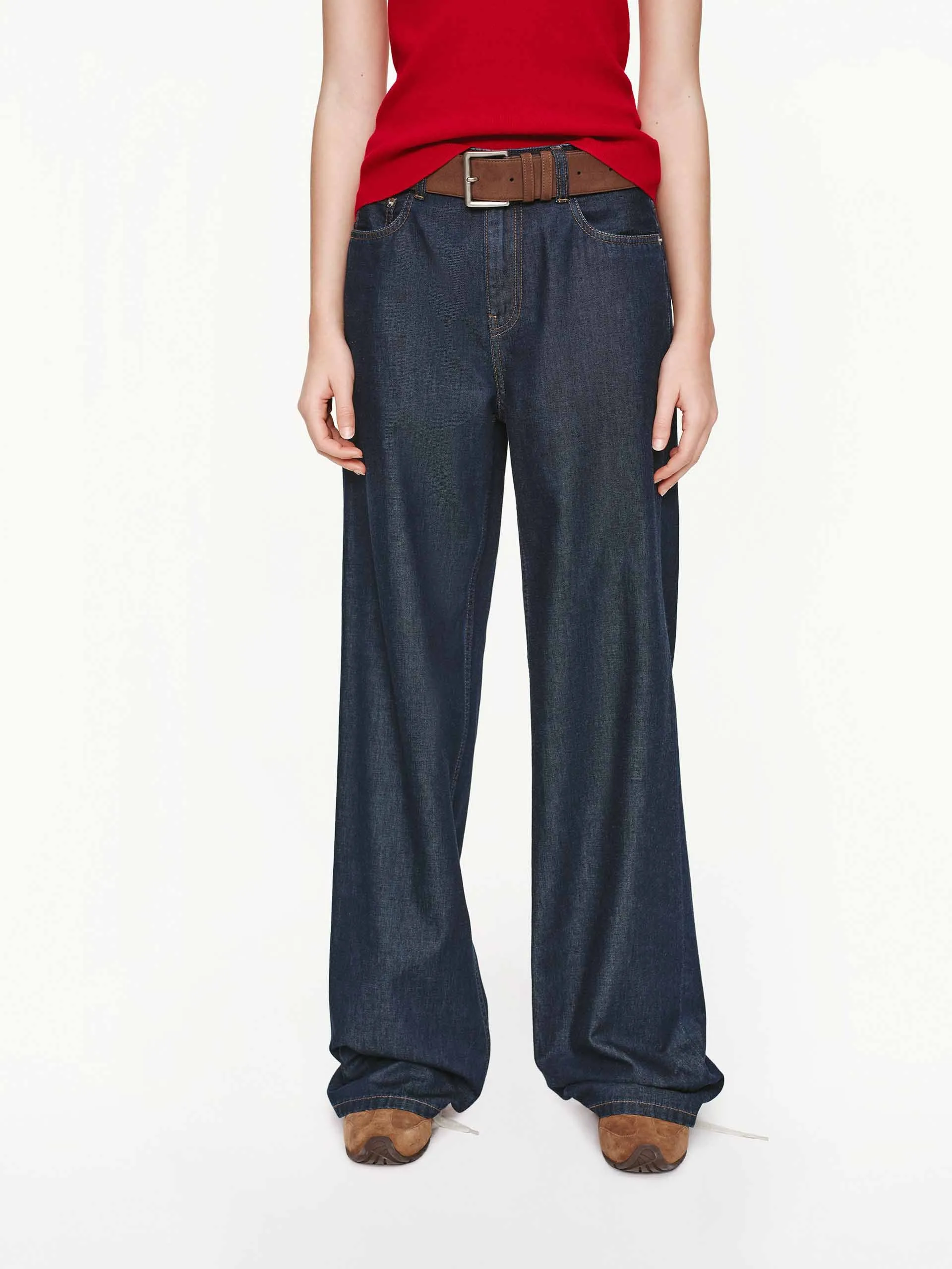 Slim Silhouette Go To Outfit Cotton Blend Blue Jeans
