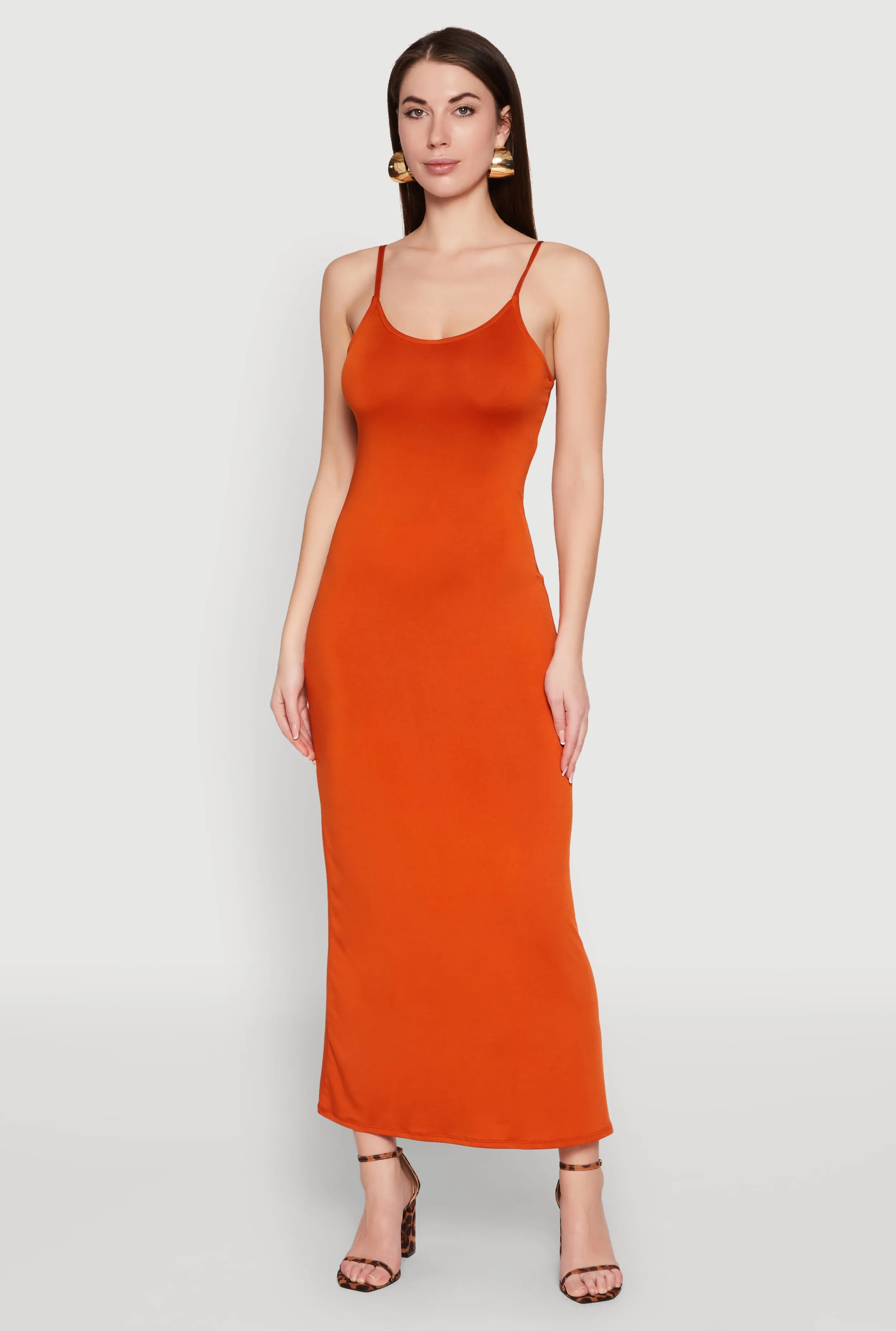 Scoop Neck Cami Maxi Dress Muslin Soft Winter Light