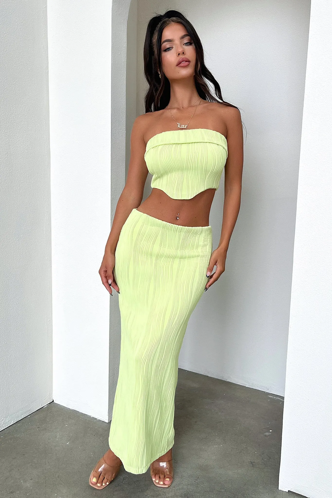 Shopping Trip Xava Skirt- Green