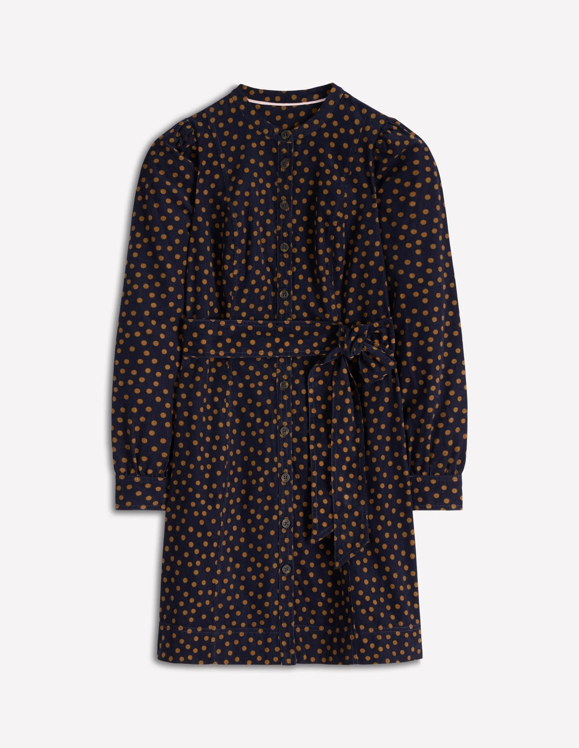 Bre Cord Short Dress-French Navy, Painted Dot Casual Fashion Look High Beat