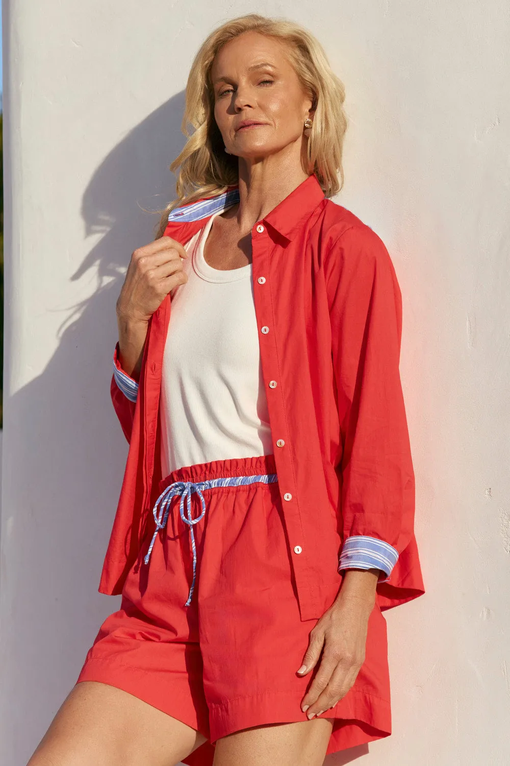 Lizey A-Line Short in Coral Lagoon Style Basic