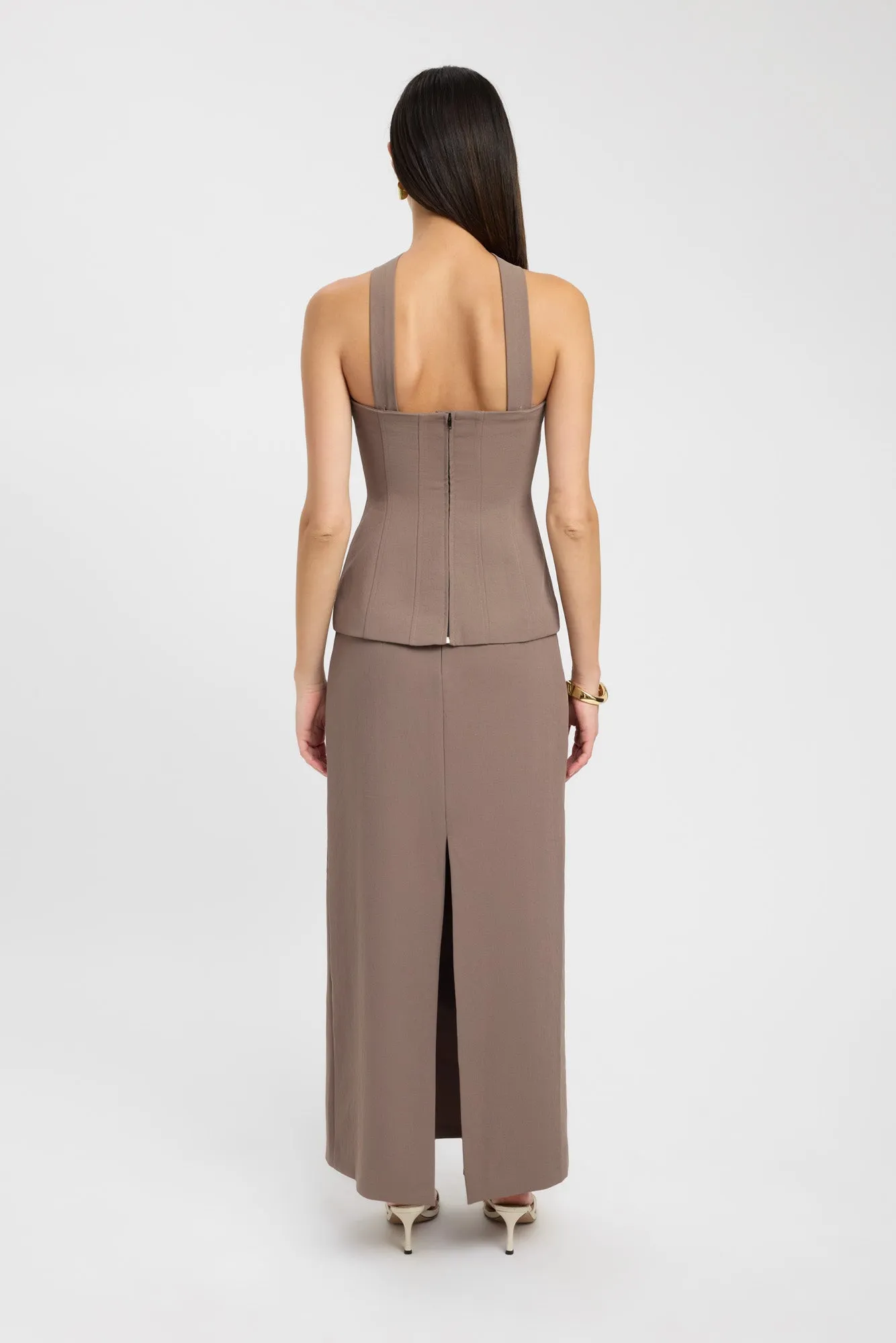 color block Ariel Midi Skirt