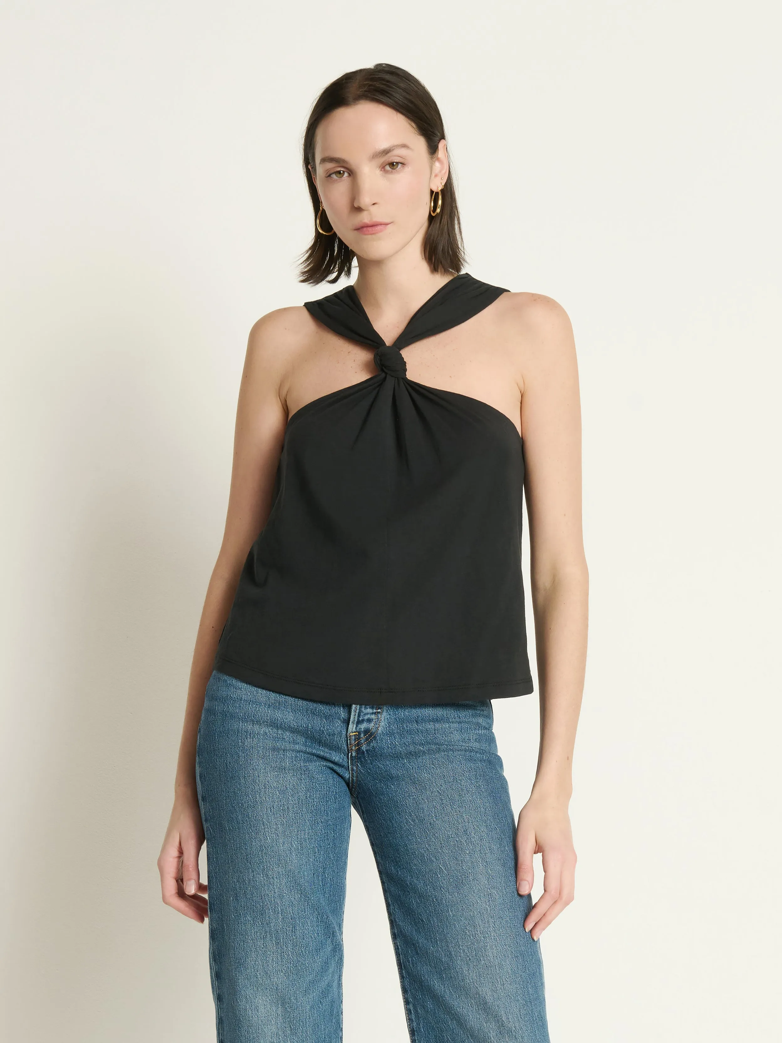 Lena Knotted Tank Korean Fresh Shimmer Core