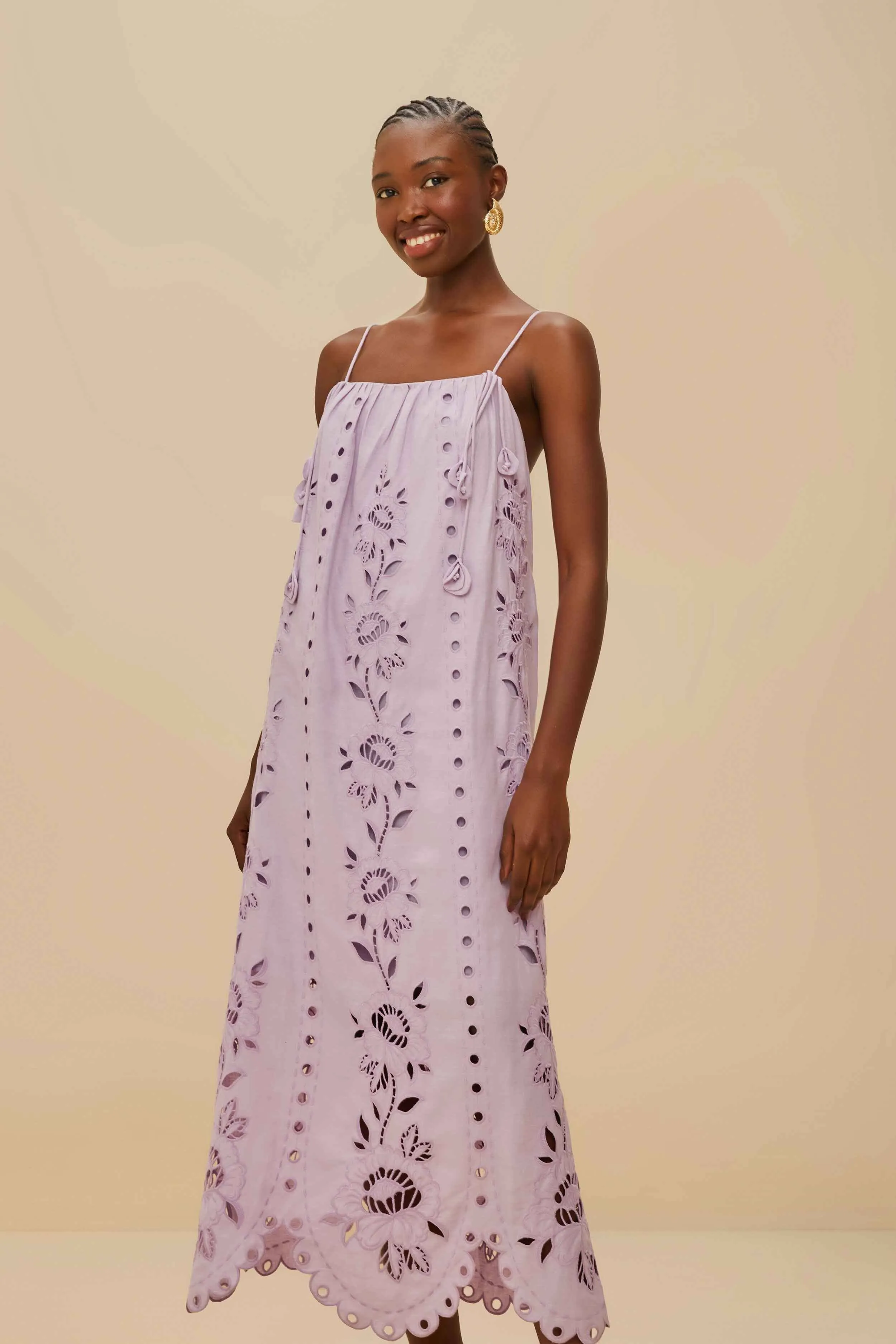 Party Ready Lilac Richelieu LENZING? ECOVERO? Euroflax? Maxi Dress