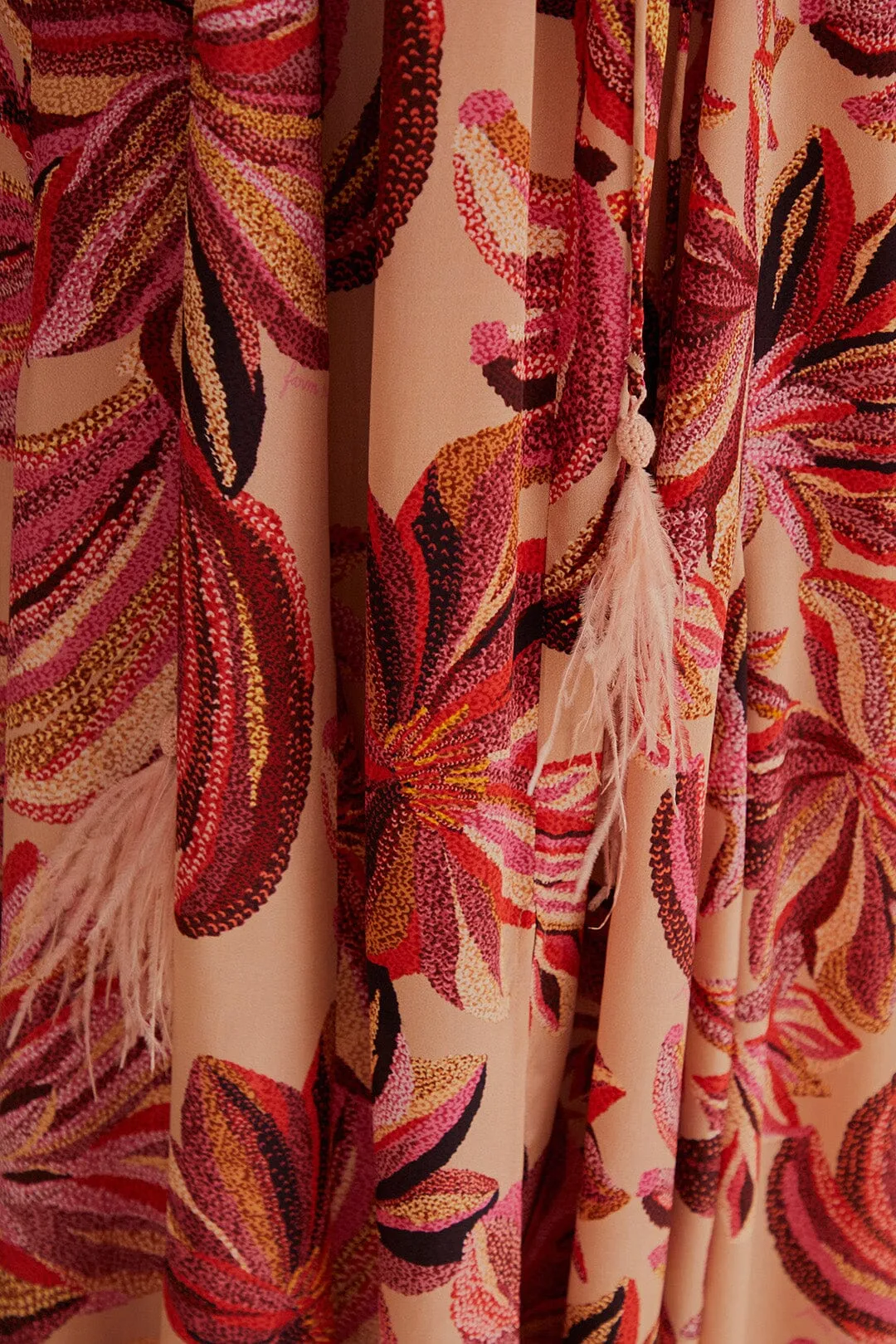 Floral Tapestry V Neck Maxi Dress Comfortable chic maxi Town Lane