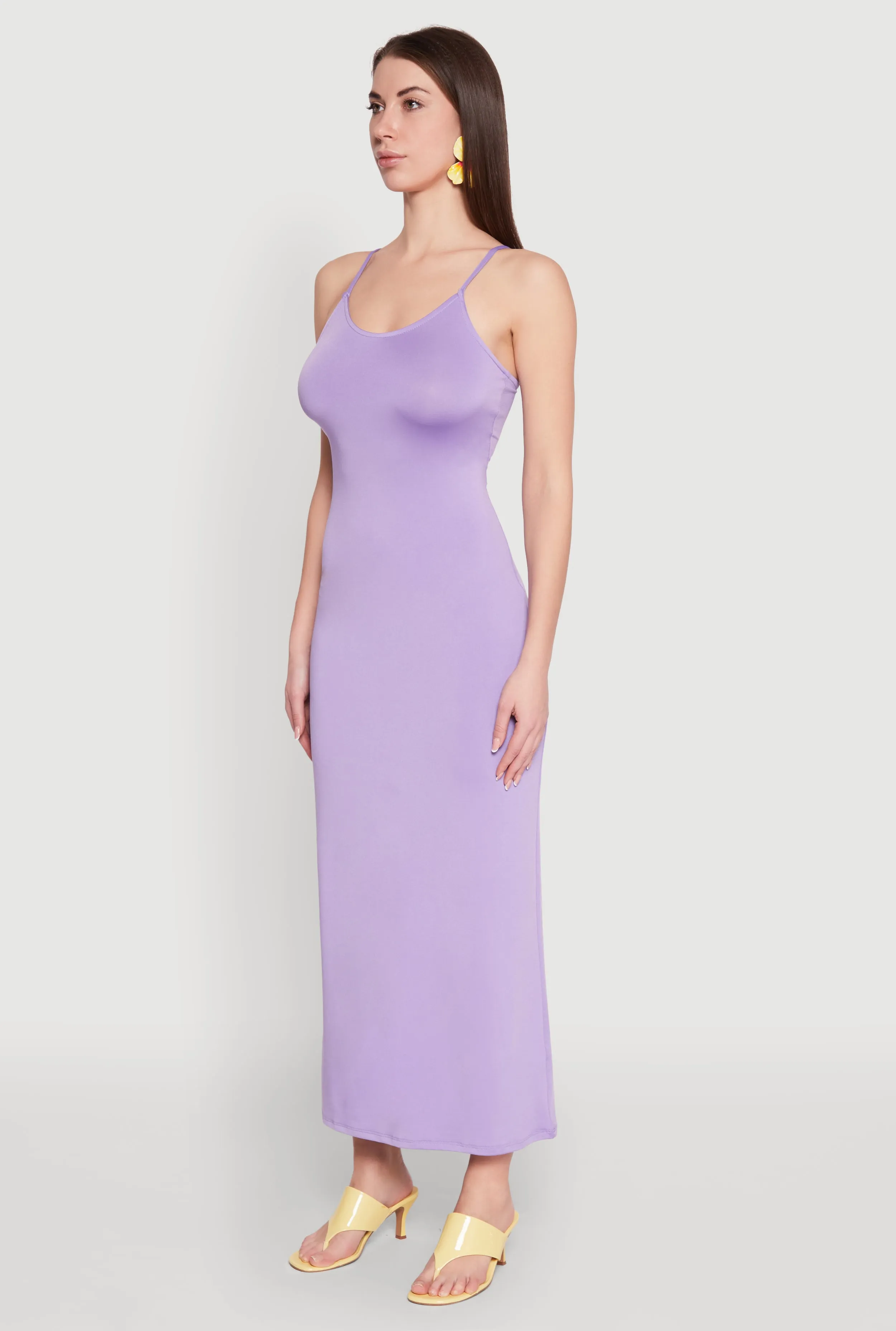 Scoop Neck Cami Maxi Dress River Walk Leaf Glow