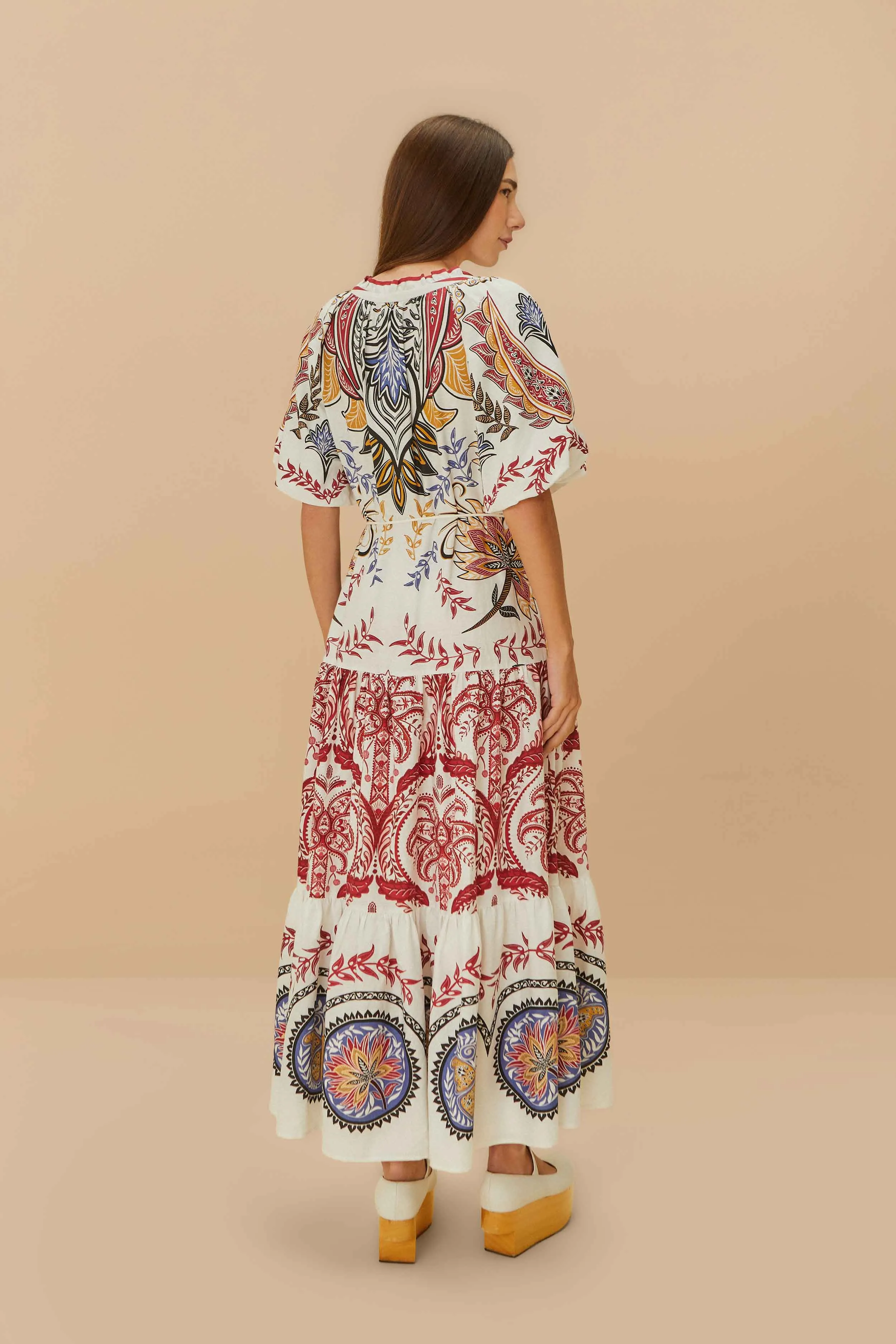 Opal Shine This maxi dress offers a comfortable and flattering fit for any occasion Tropical Camafeu Boho Glam LENZING? ECOVERO? Euroflax? Maxi Dress