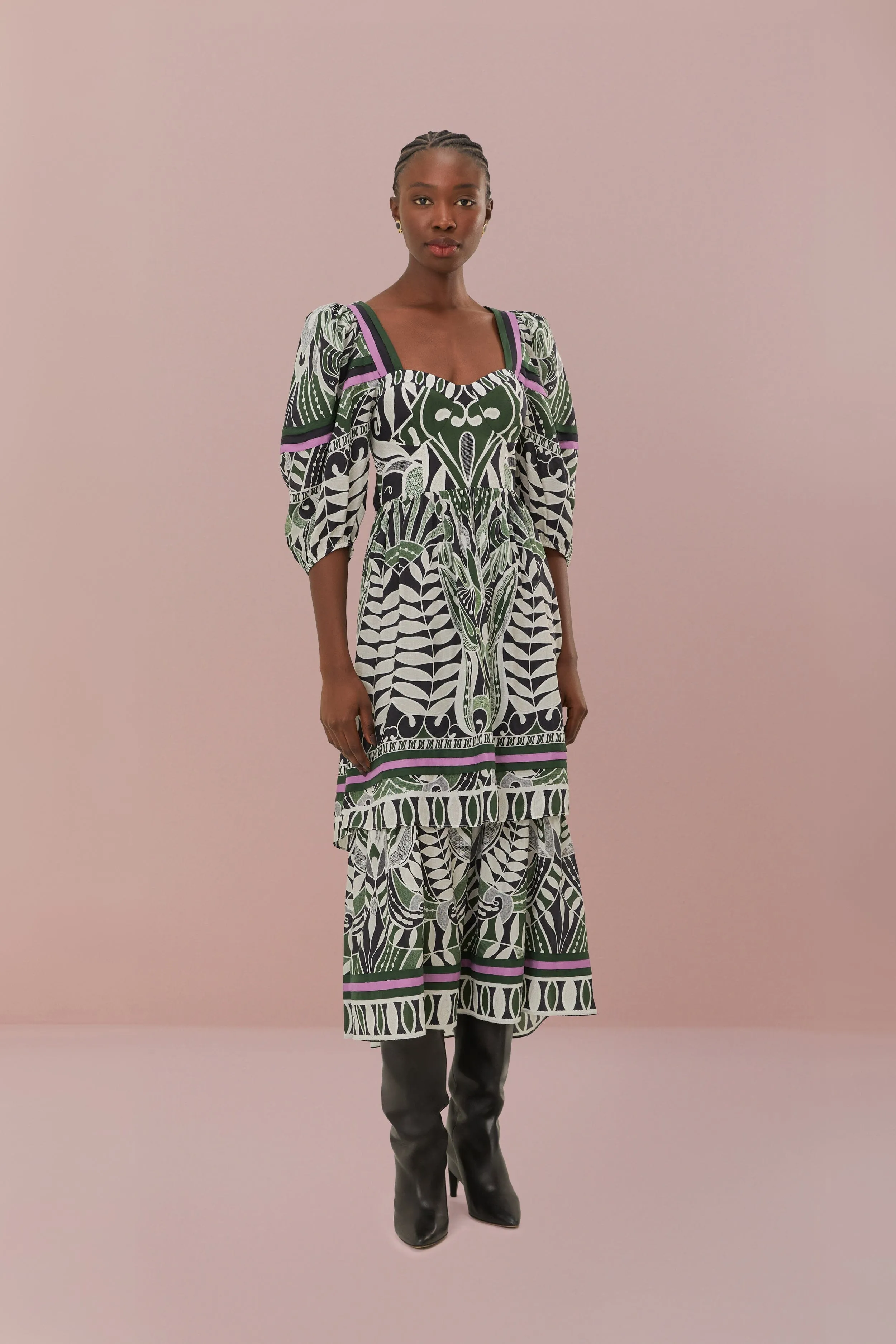Black Lace Nature Short Sleeve Maxi Dress Feather Soft