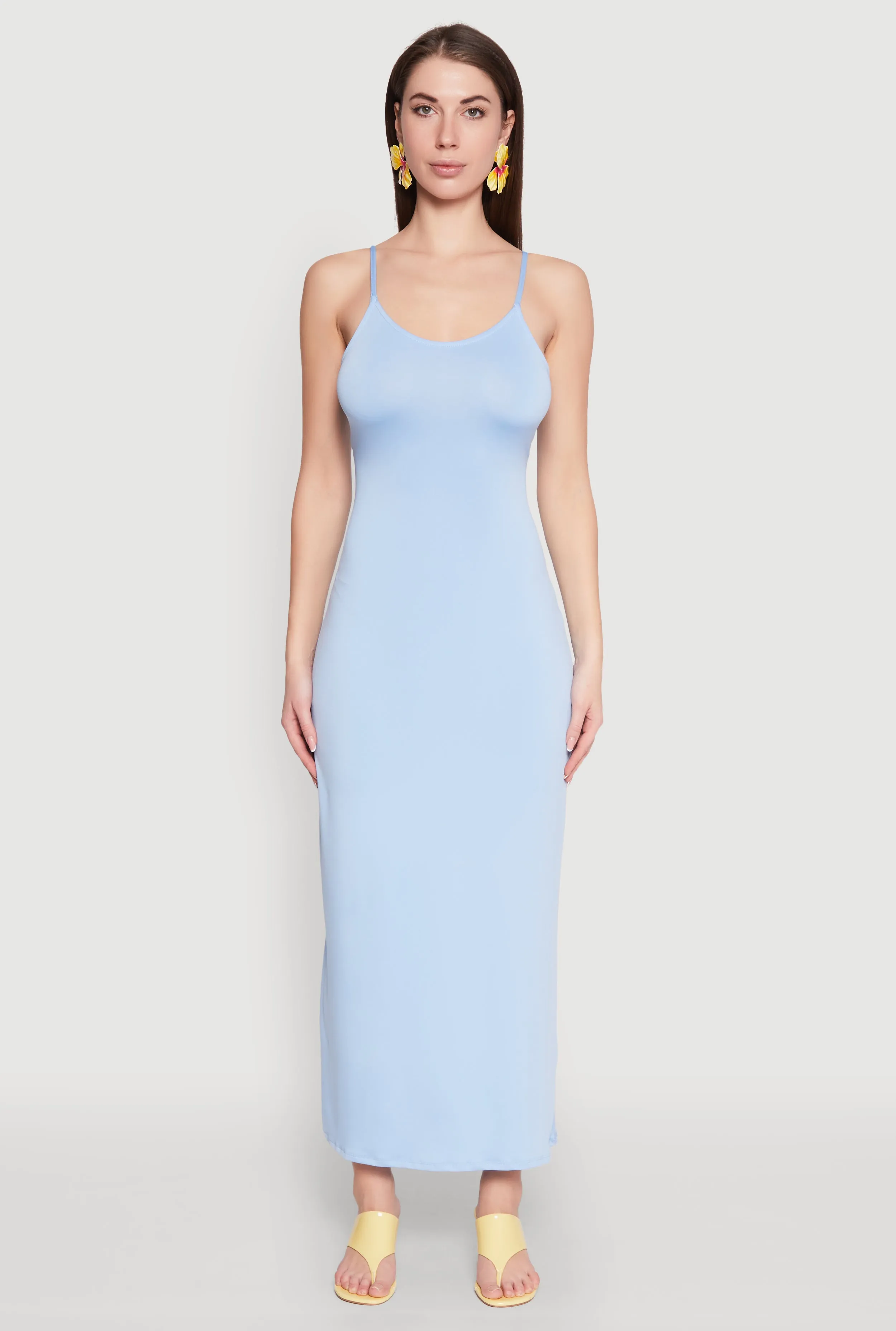 Stone Lane Shimmer Light Scoop Neck Cami Maxi Dress