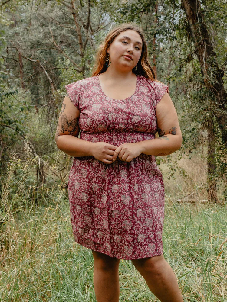 Artsy Traveler Plus Size Dress - Magenta Vine River Core