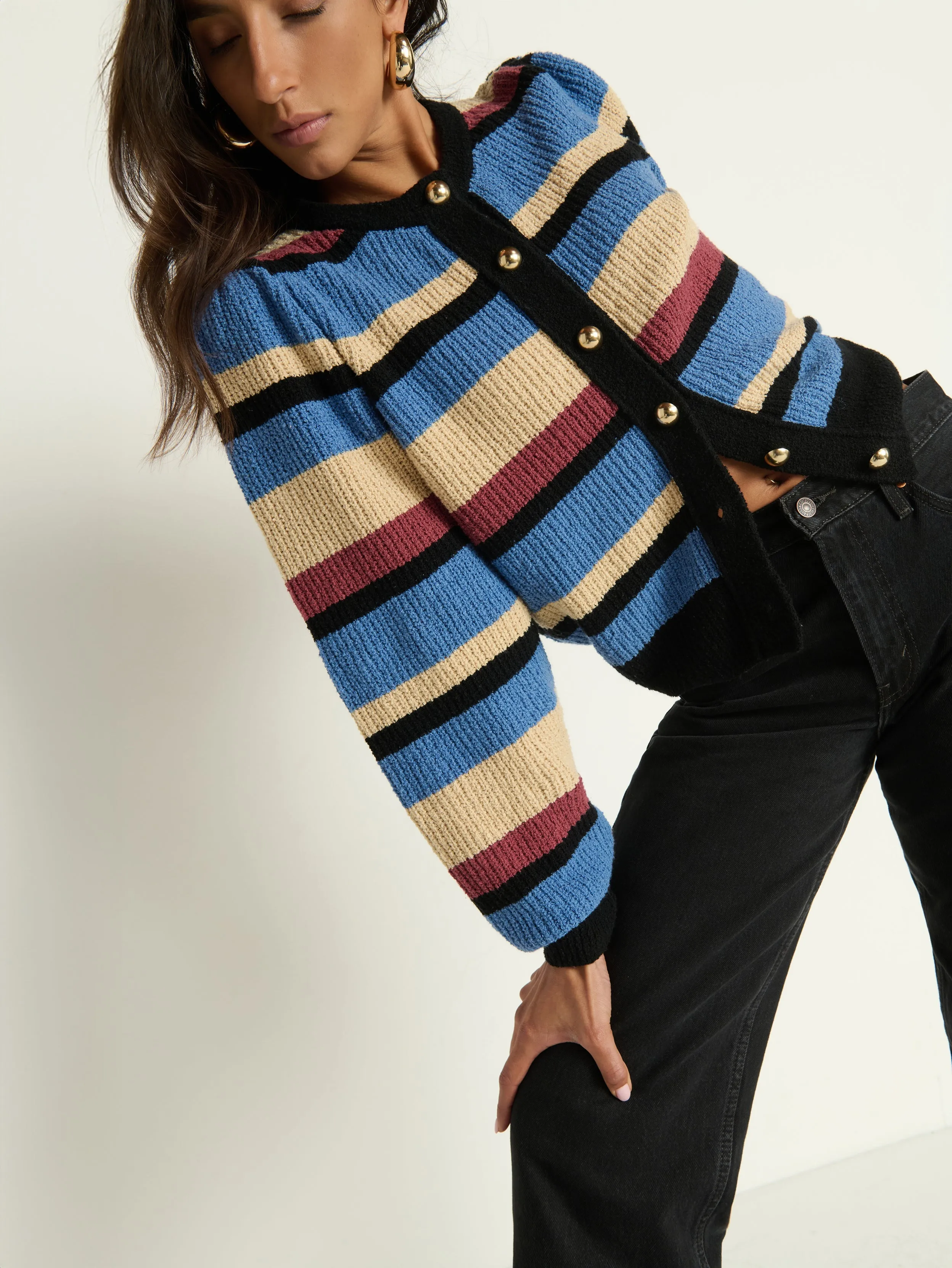 Ventilated Back Panel Thermal Insulation Layer Carmela Cardigan