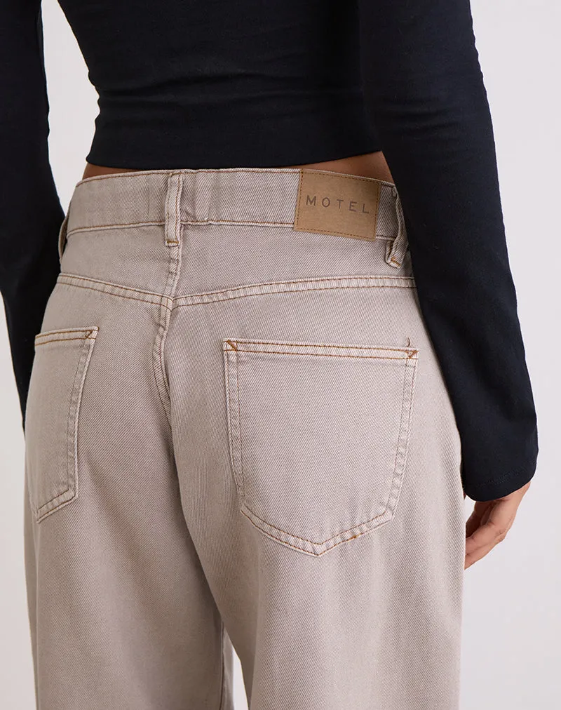 Rush Mode Story Glow Low Rise Roomy Jeans in Pebble