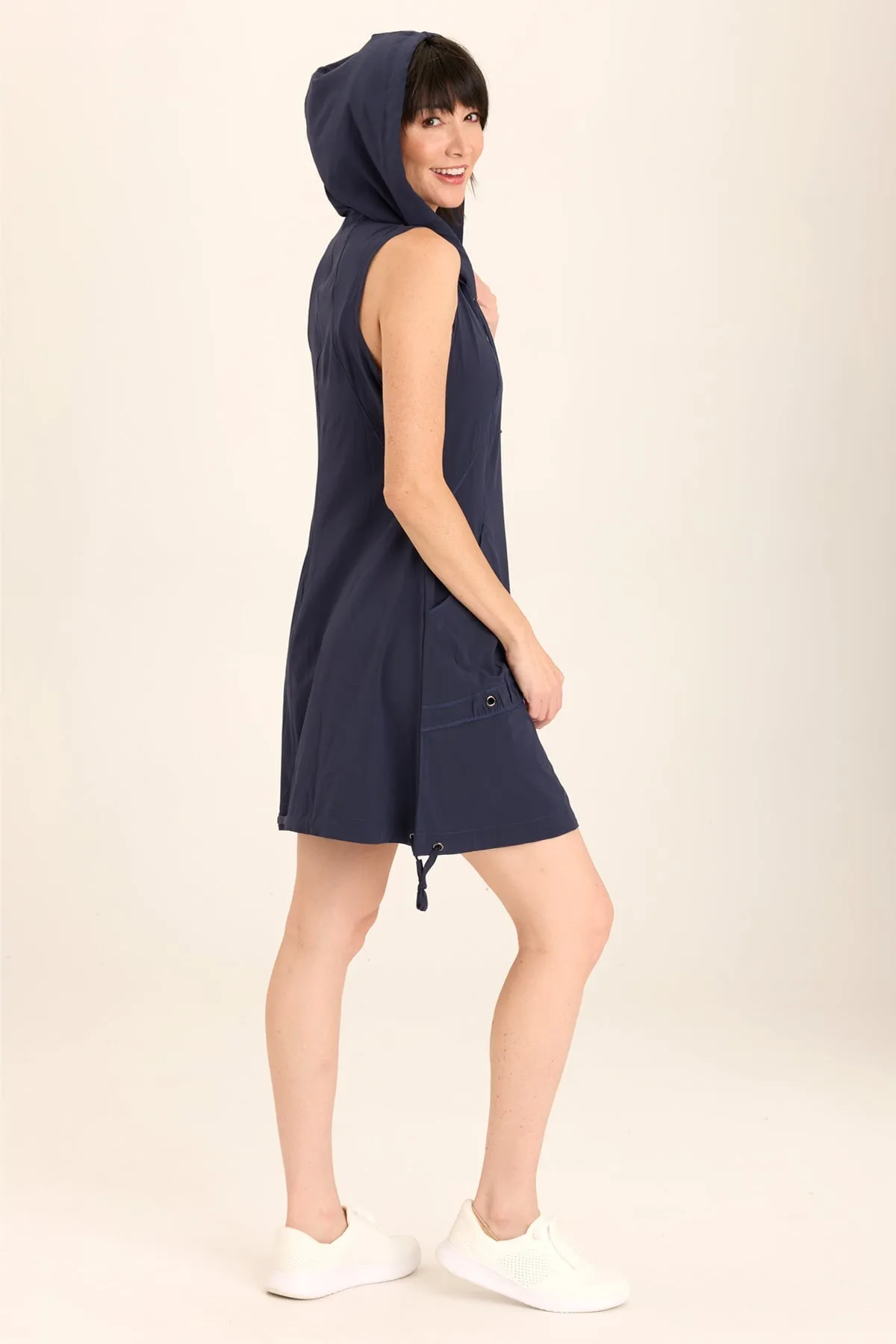 Sumi Active Whisper Stretch Hooded Cargo Mini Dress Fairy Core