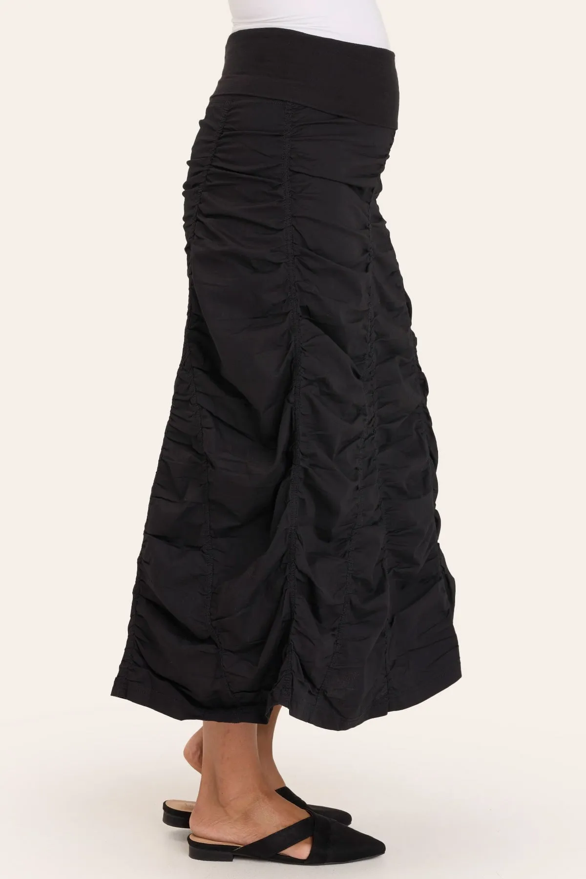 Breezy Fit Strong Denim Gored Peasant Skirt