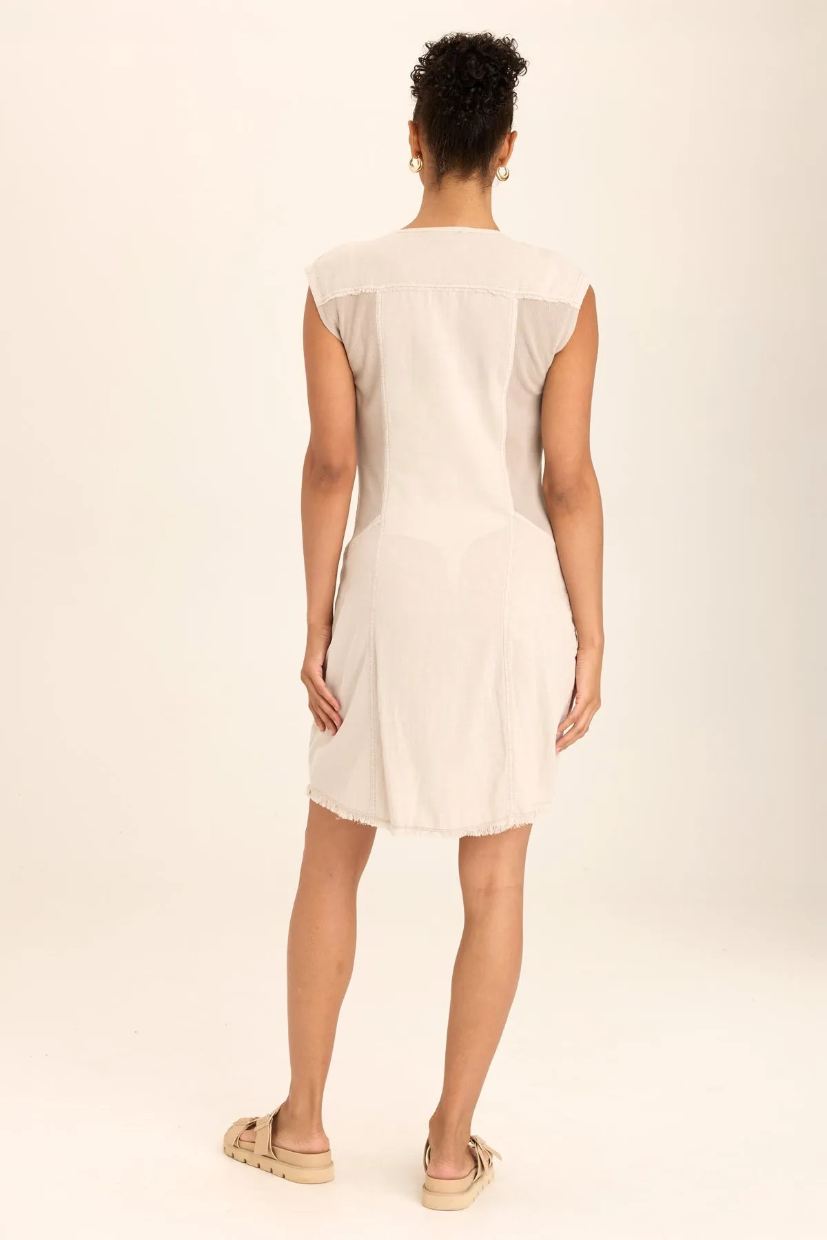 Austen Linen Mini Shirt Dress OekoTexCertified Foldable Hem
