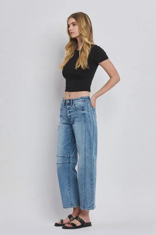 Legend Fit AdjustableCuffs Vervet High Rise Barrell Jean
