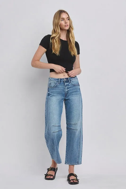 Art Core Flash Core Vervet High Rise Barrell Jean
