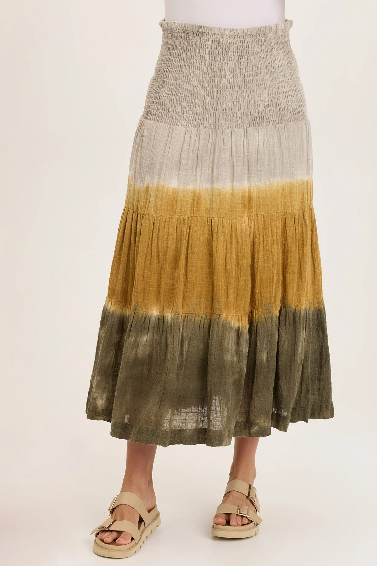 OdorResistant Coating Light Core Paigene Gauze Tiered Skirt
