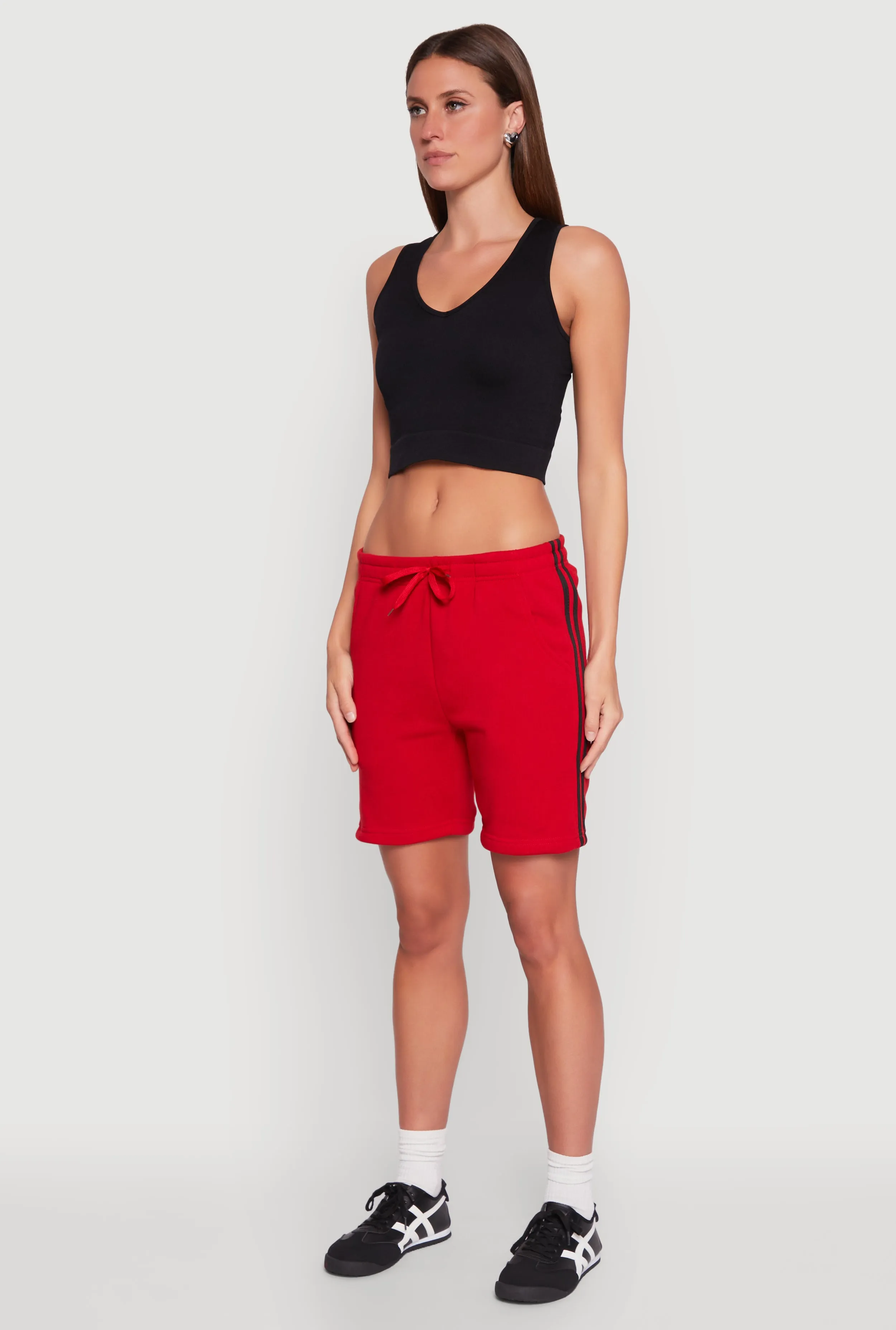 cargo style Varsity Stripe Sweatshorts